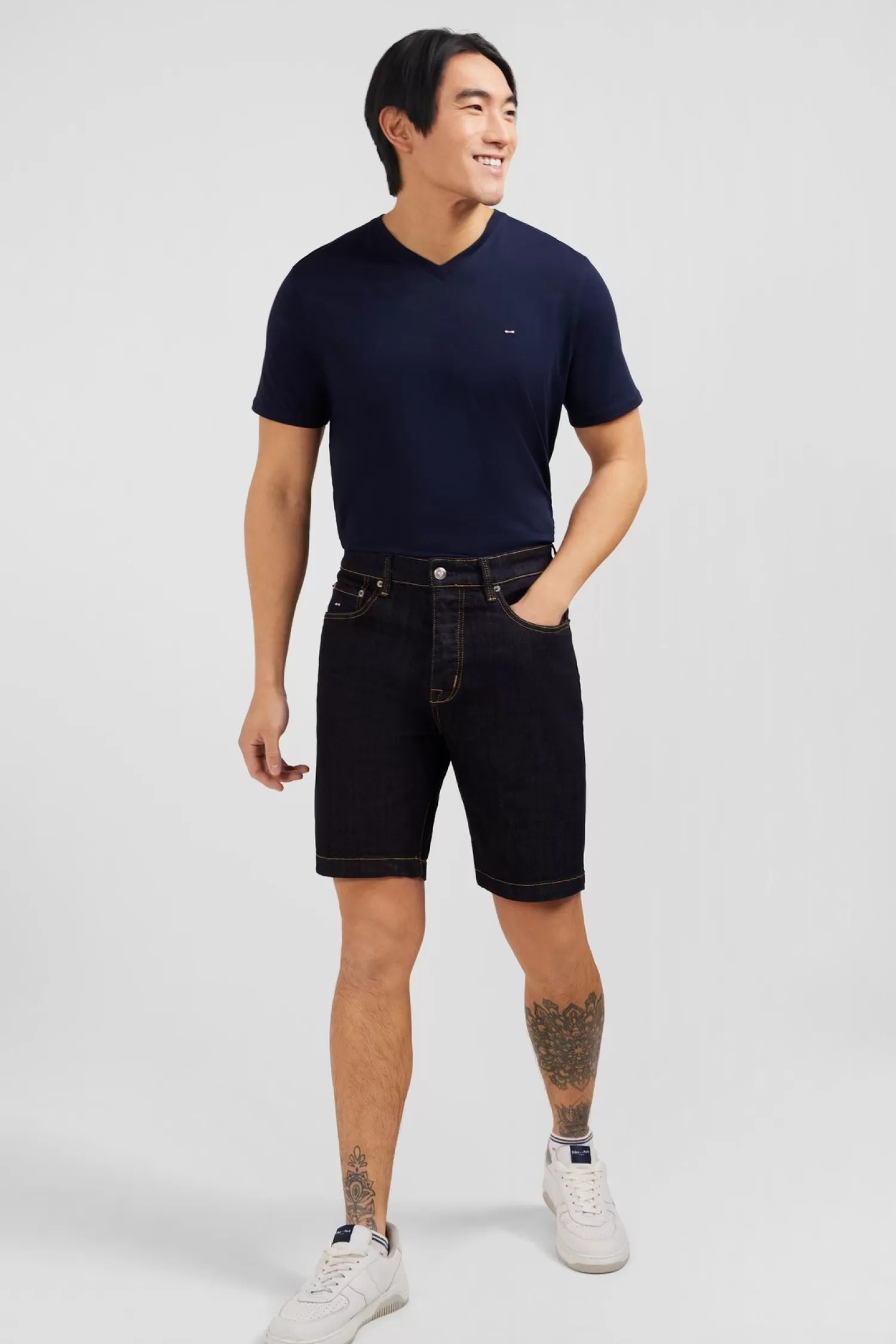 Eden Park Dark blue denim shorts< Shorts And Bermudas