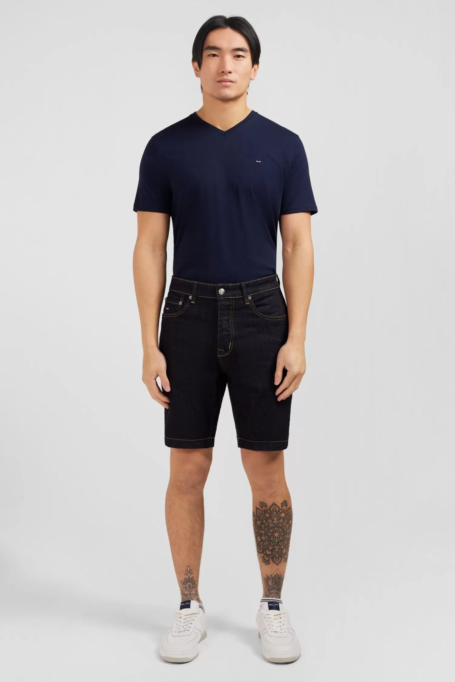 dark_blue_denim_shorts_2.webp Eden Park Dark blue denim shorts< Shorts And Bermudas