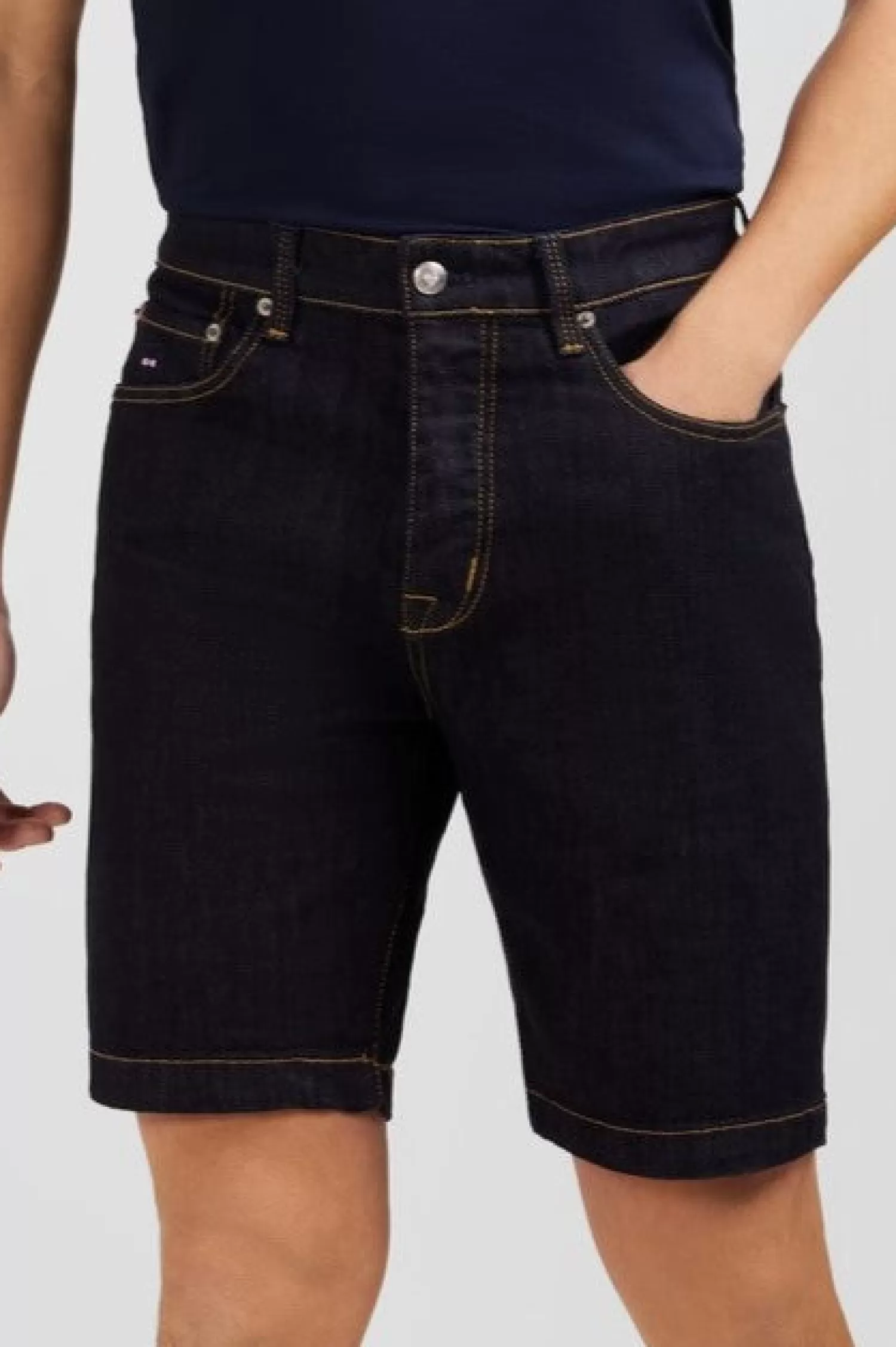 dark_blue_denim_shorts_4.webp Eden Park Dark blue denim shorts< Shorts And Bermudas