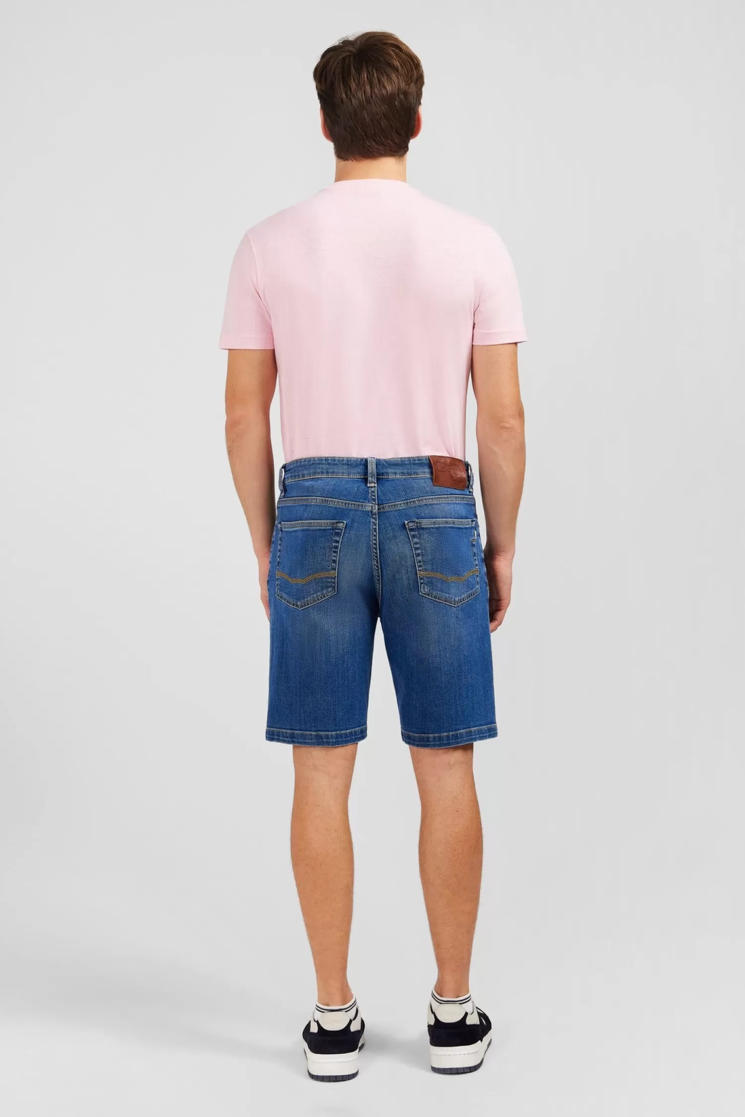 Eden Park Dark blue denim shorts with faded effect< Shorts And Bermudas
