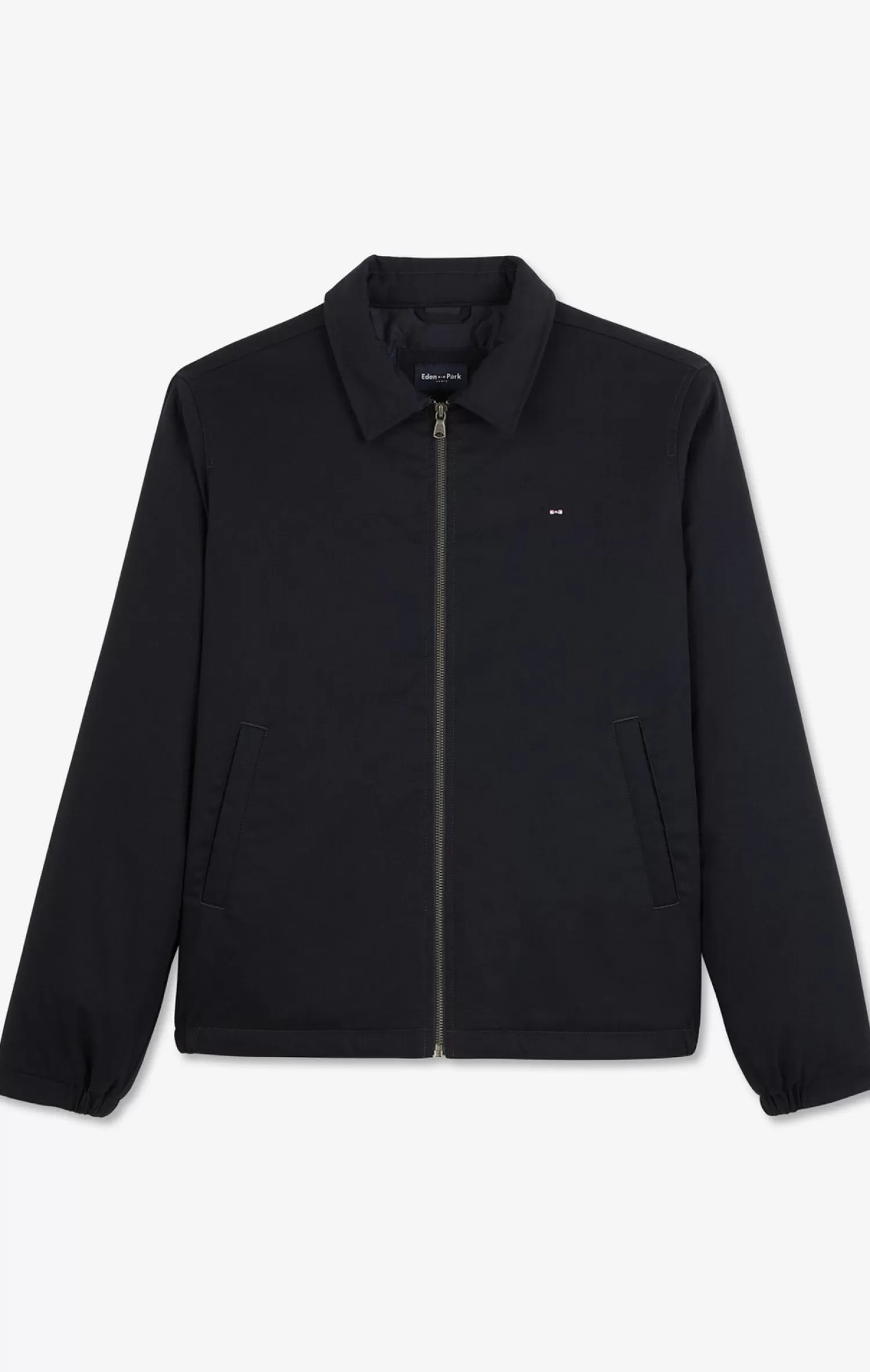 Eden Park Dark blue jacket in cotton gabardine< Coats And Jackets