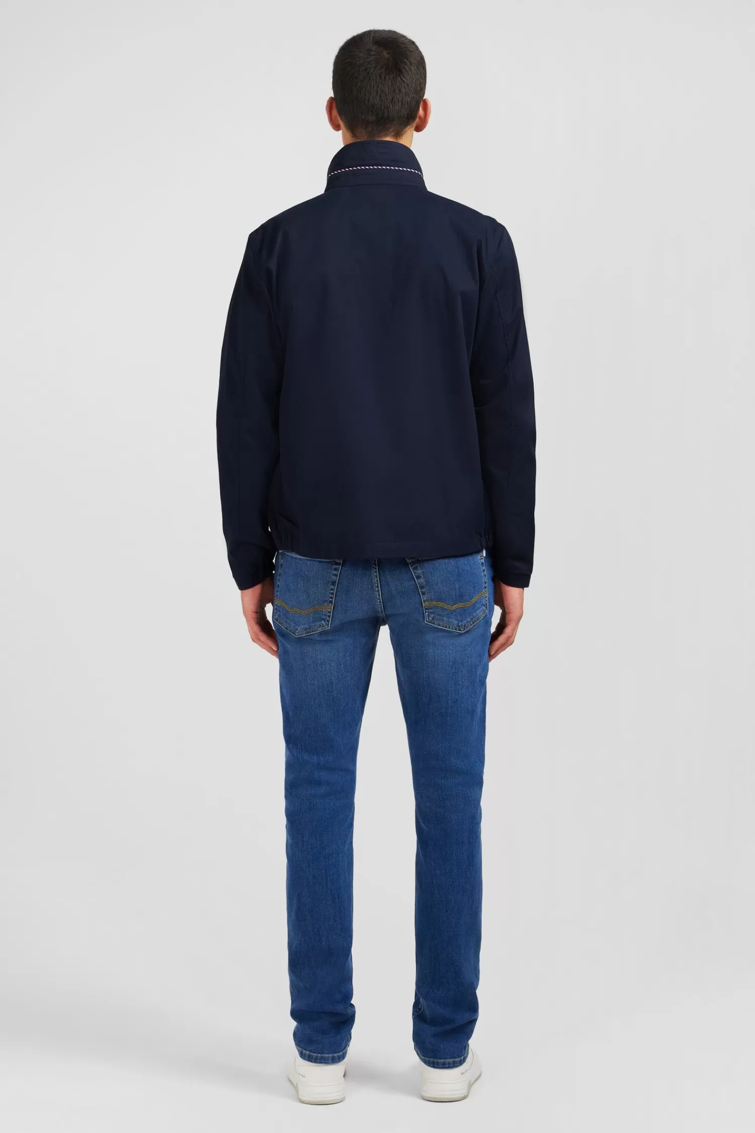 dark_blue_jacket_in_cotton_gabardine_5.webp Eden Park Dark blue jacket in cotton gabardine< Coats And Jackets