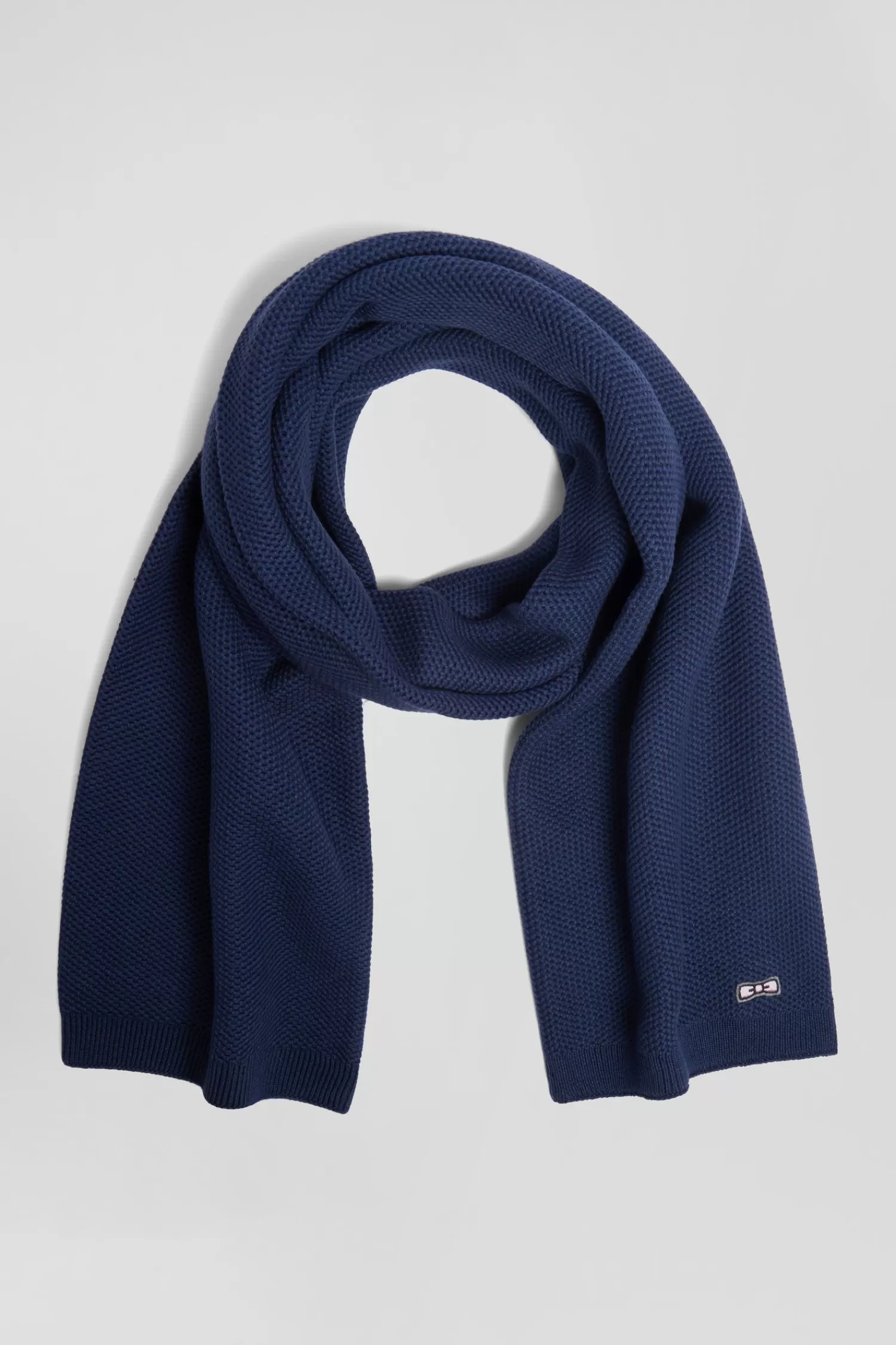 Eden Park Dark blue plain cotton scarf< Scarves And Wraps