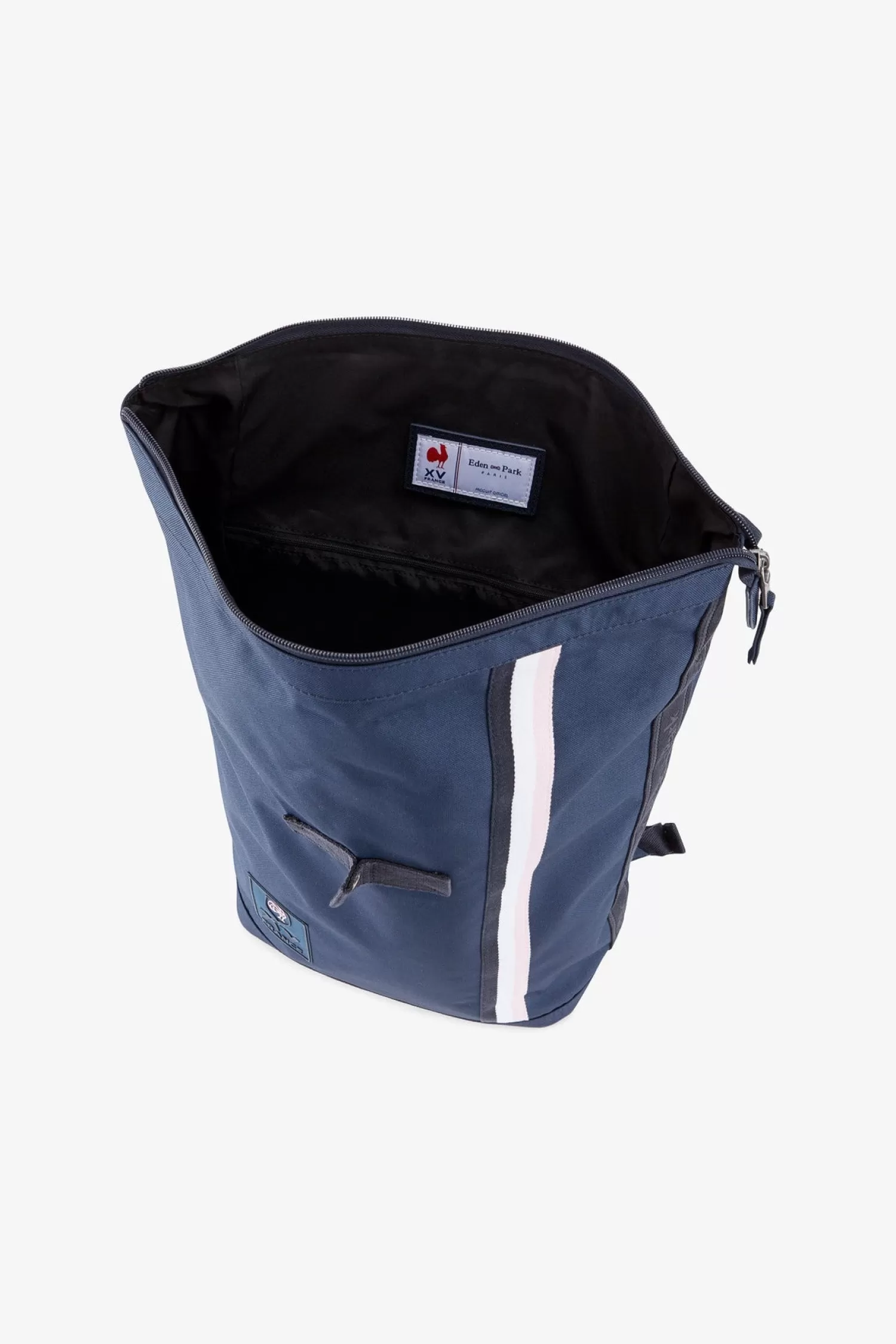 dark_blue_rucksack_with_tricolour_france_xv_band_3.webp Eden Park Dark blue rucksack with tricolour France XV band< Backpacks