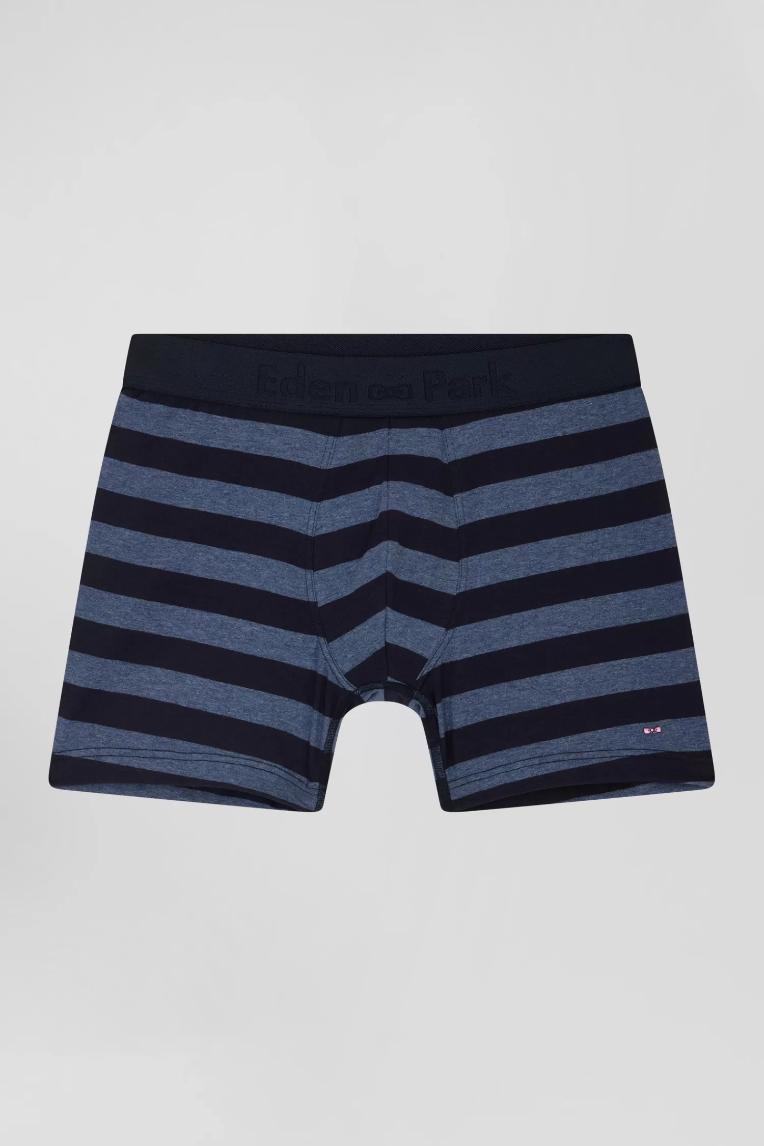 Eden Park Dark blue striped stretch cotton boxers< Underwear