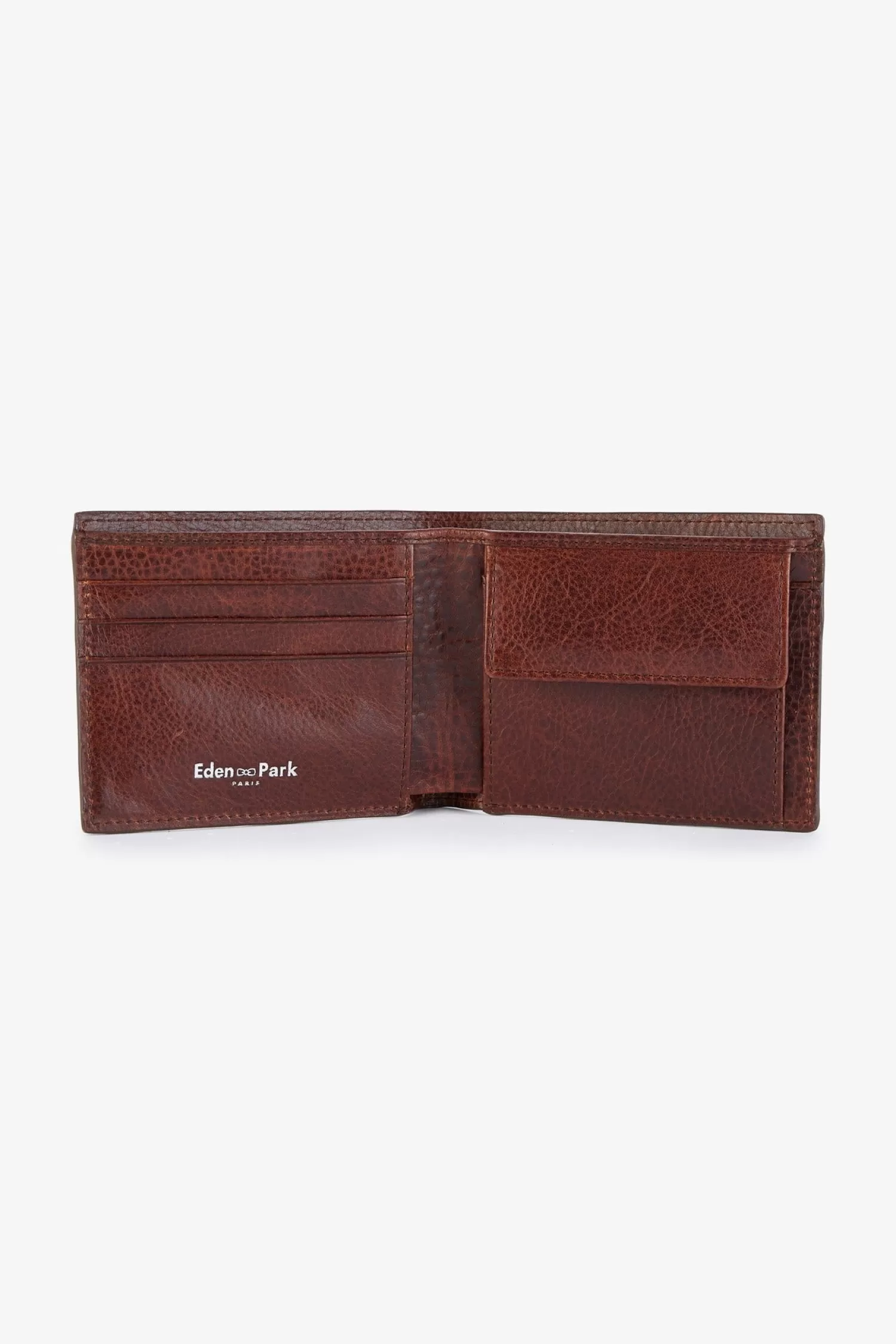 Eden Park Dark brown leather wallet< Portfolios