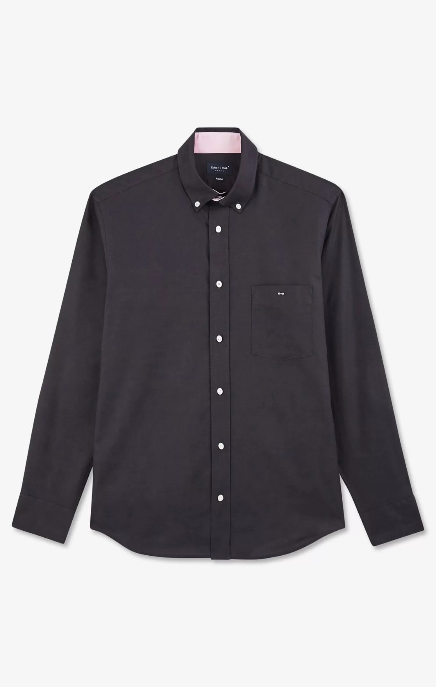 Eden Park Dark grey plain cotton shirt< Shirts