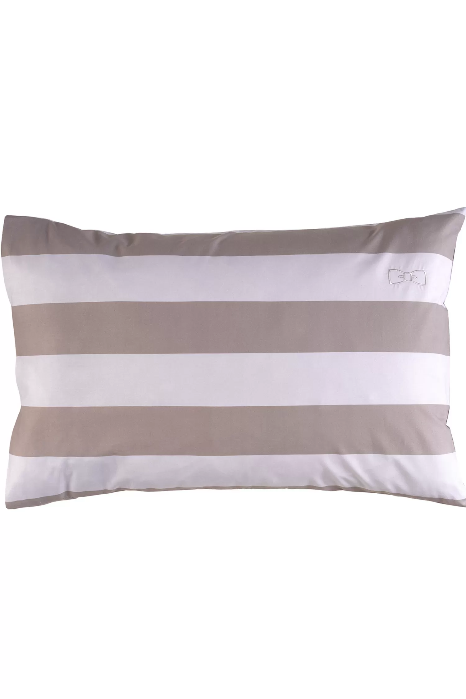 Eden Park Duo of rectangular striped pillow case - grey< Pillowcases