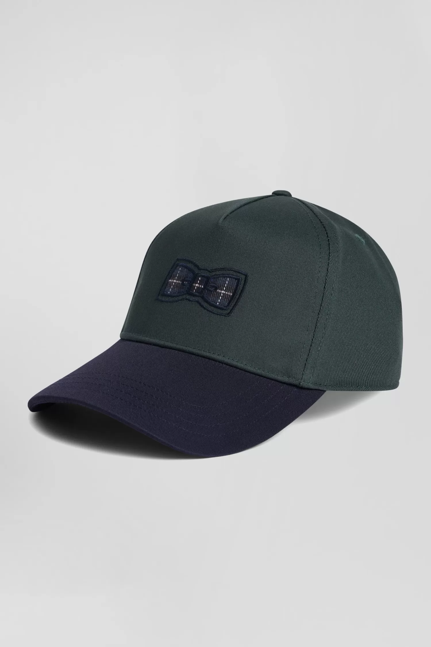 Eden Park Green and navy cotton cap with tricolour details< Caps