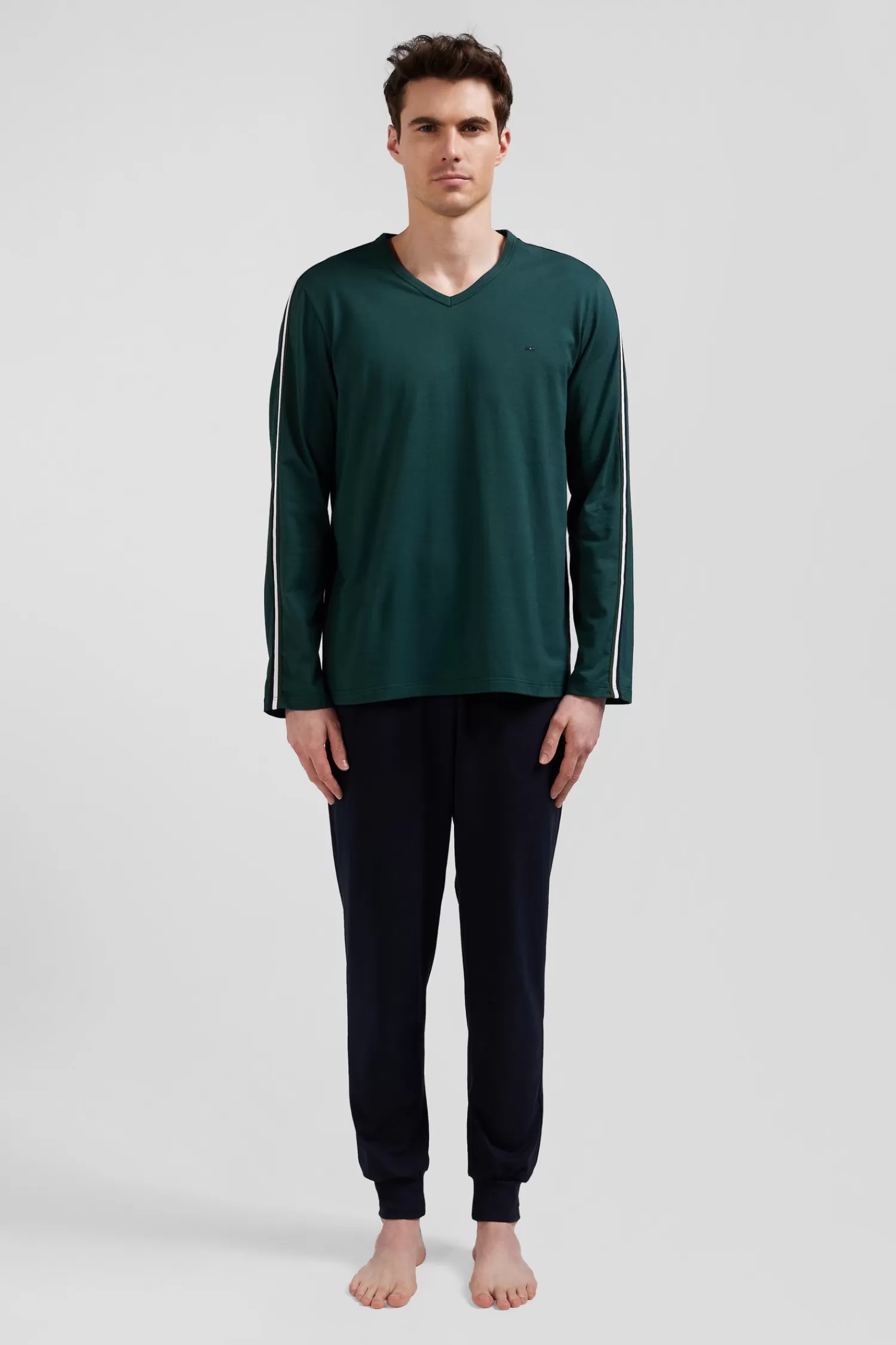 Eden Park Green long cotton pajamas< Pajamas