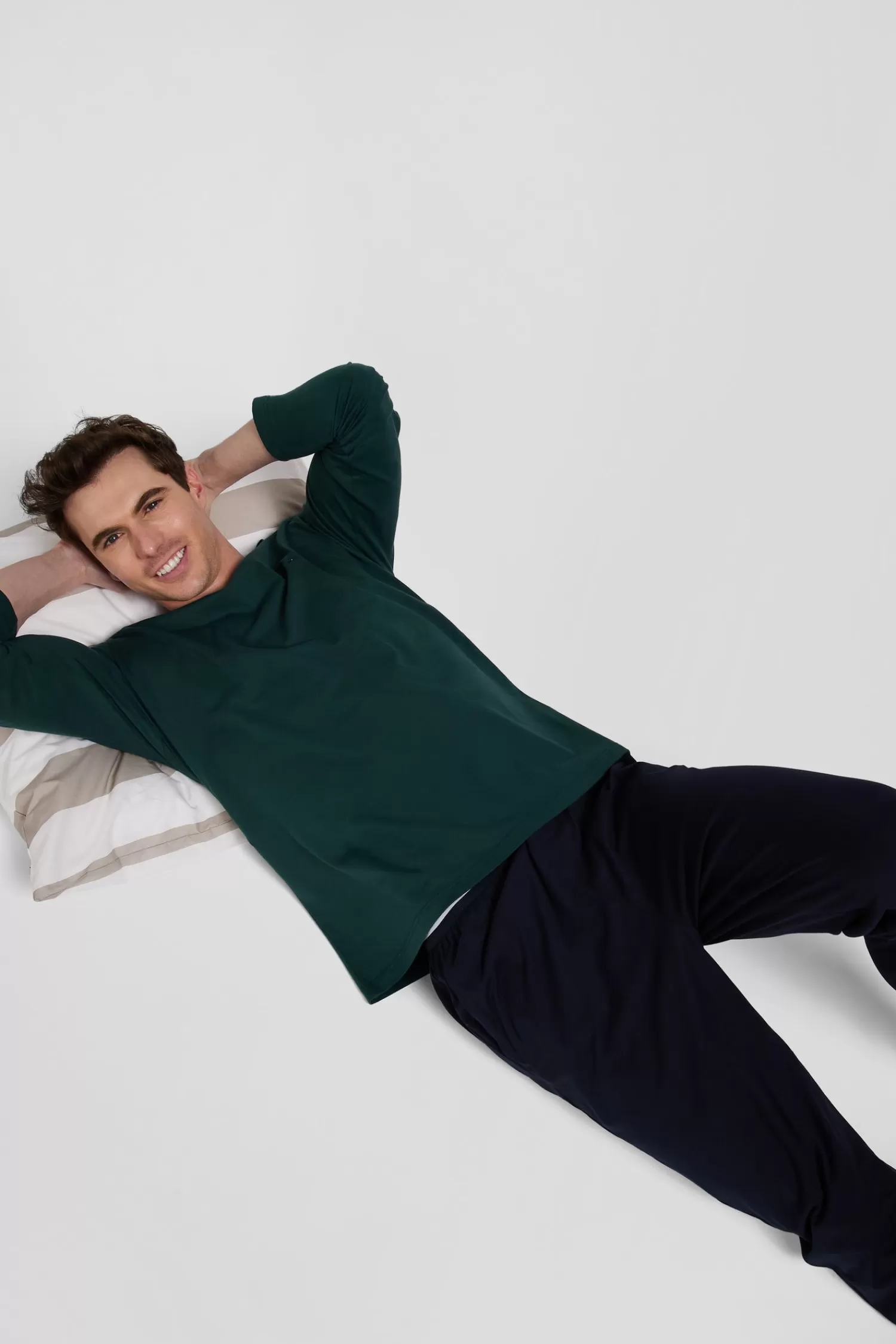 Eden Park Green long cotton pajamas< Pajamas