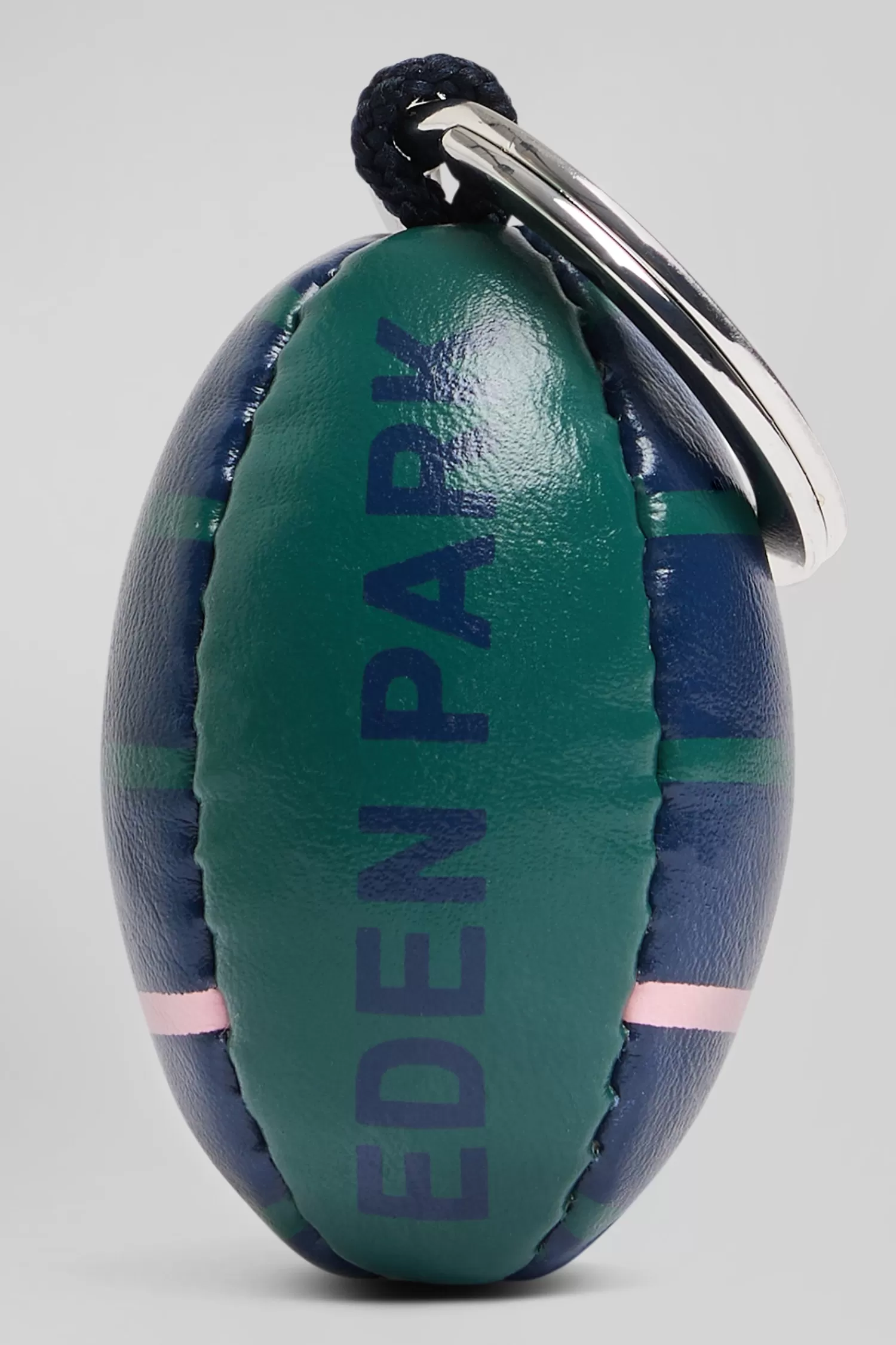 Eden Park Green rugby ball key ring with screen-print< Key Chains