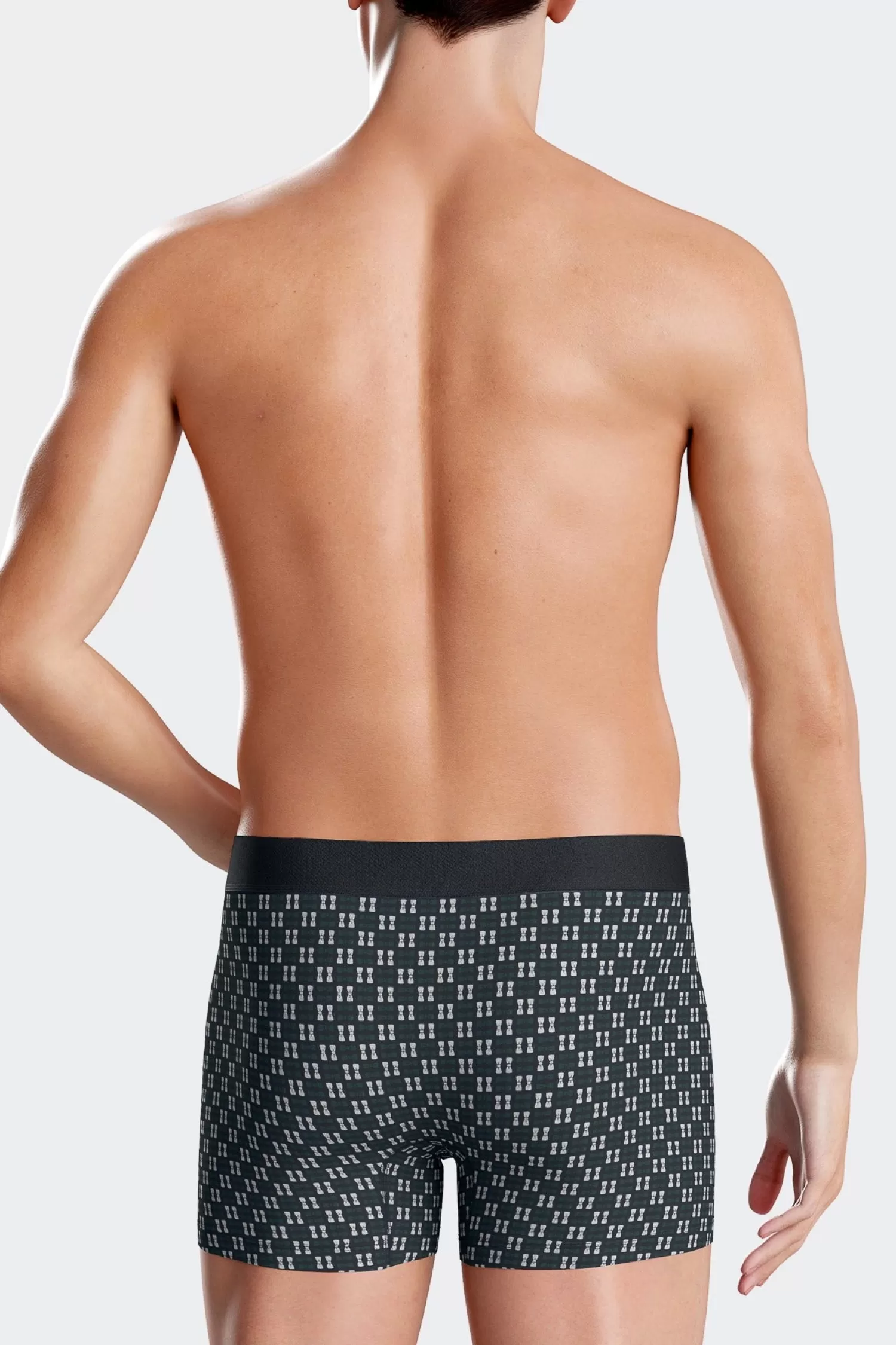 green_stretch_cotton_boxers_with_micro_patterns_3.webp Eden Park Green stretch cotton boxers with micro patterns< Underwear