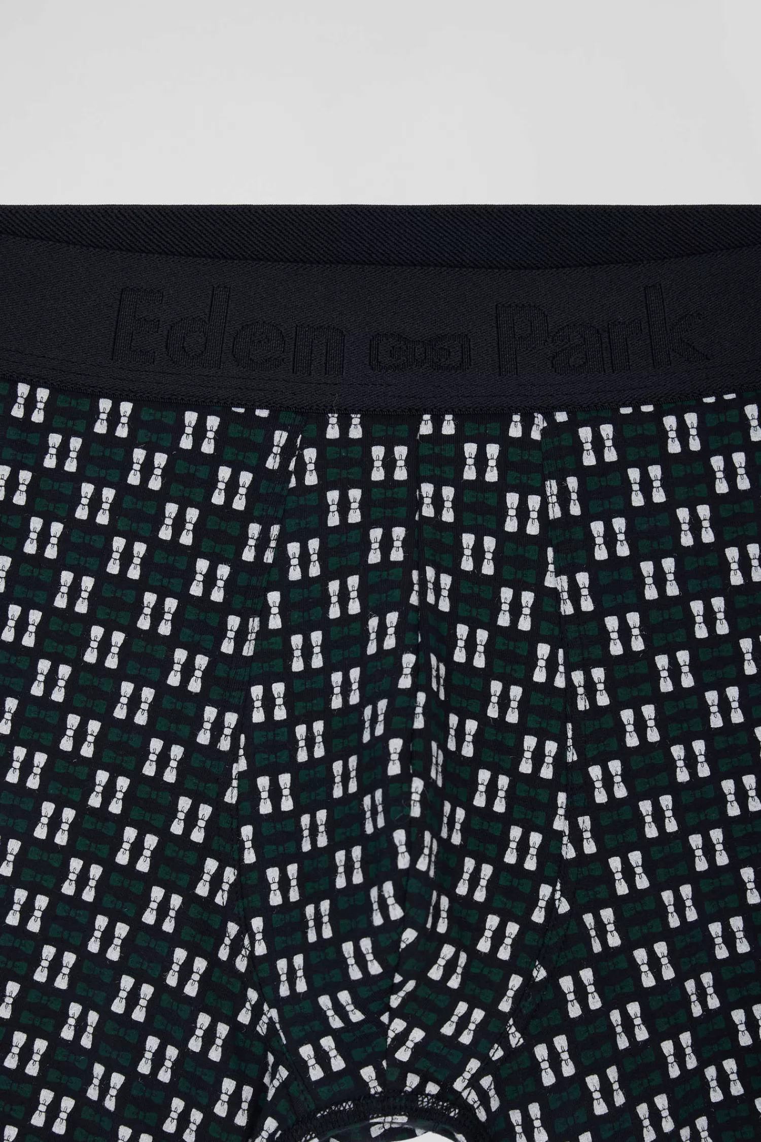green_stretch_cotton_boxers_with_micro_patterns_4.webp Eden Park Green stretch cotton boxers with micro patterns< Underwear