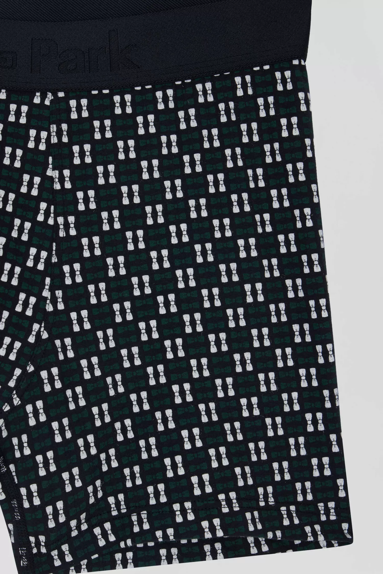 green_stretch_cotton_boxers_with_micro_patterns_5.webp Eden Park Green stretch cotton boxers with micro patterns< Underwear