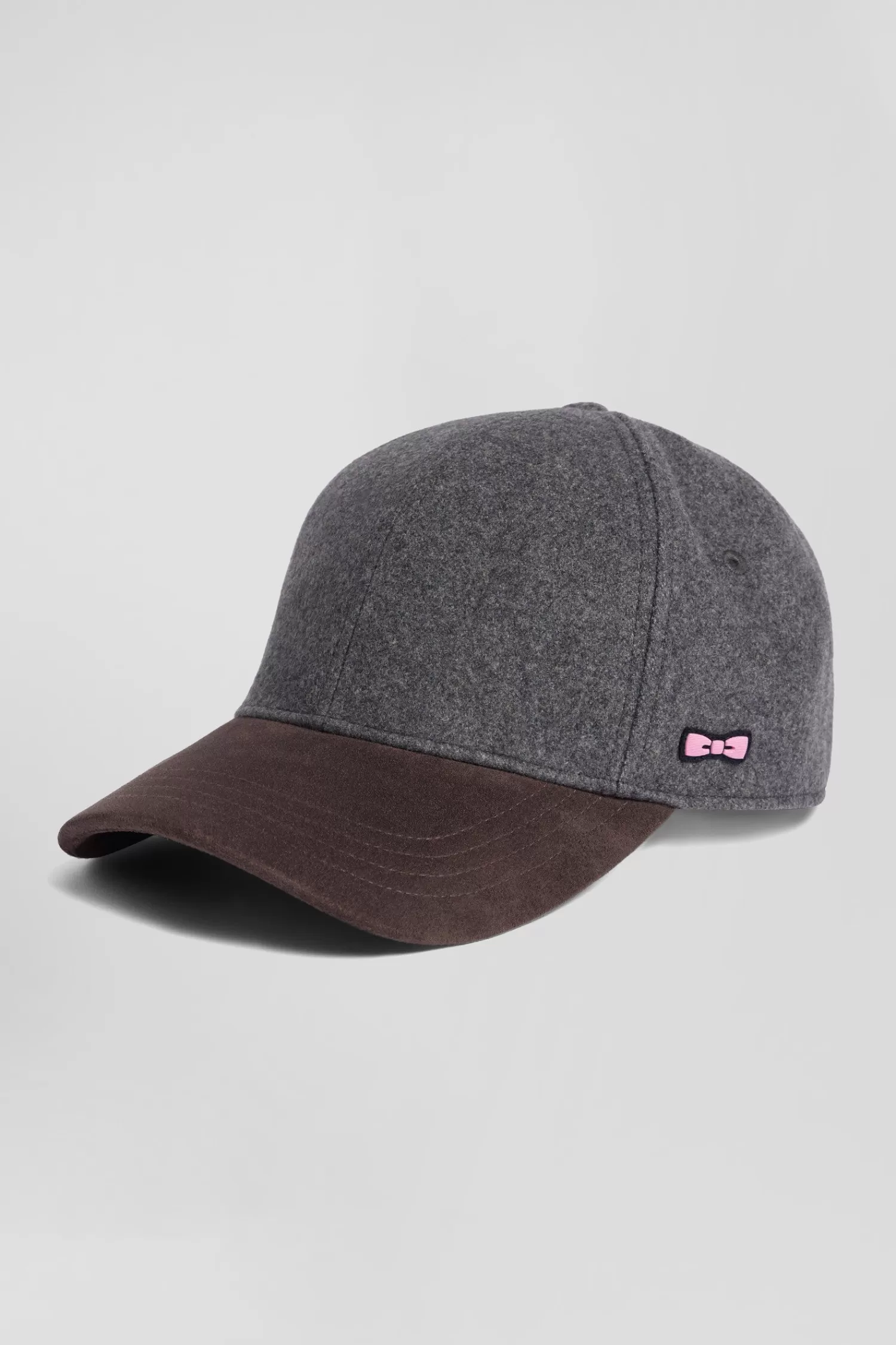 Eden Park Grey and brown wool felt cap< Caps