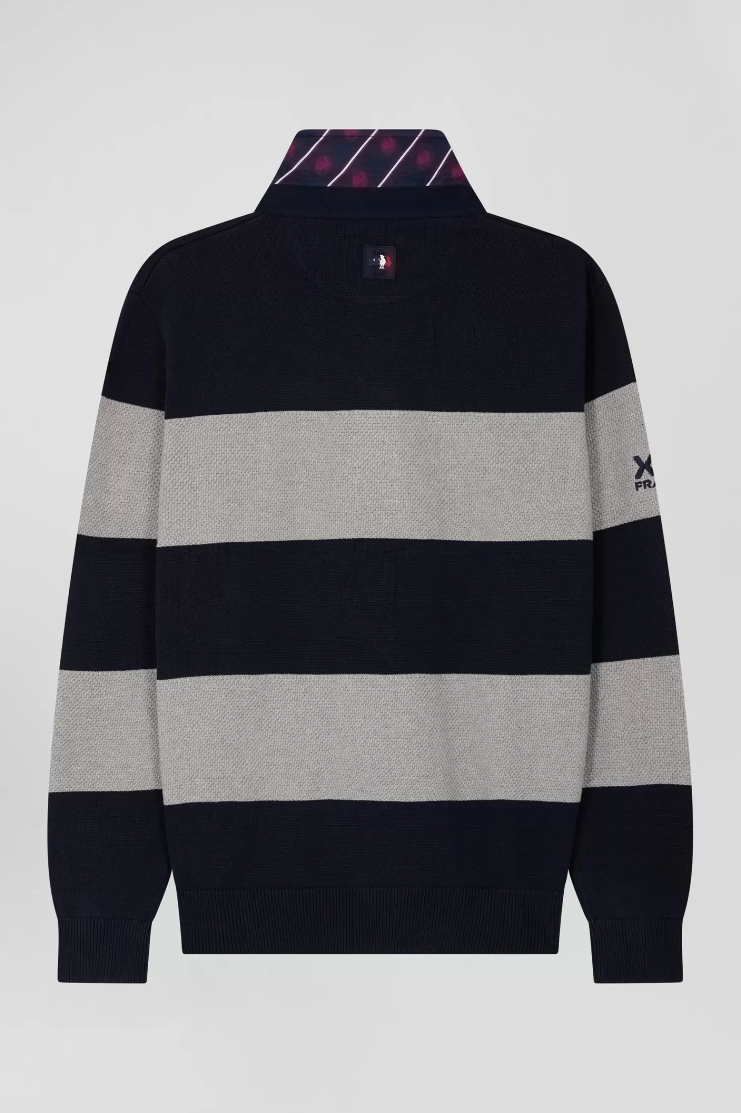 Eden Park Grey cotton V-neck jumper regular fit< Sweaters