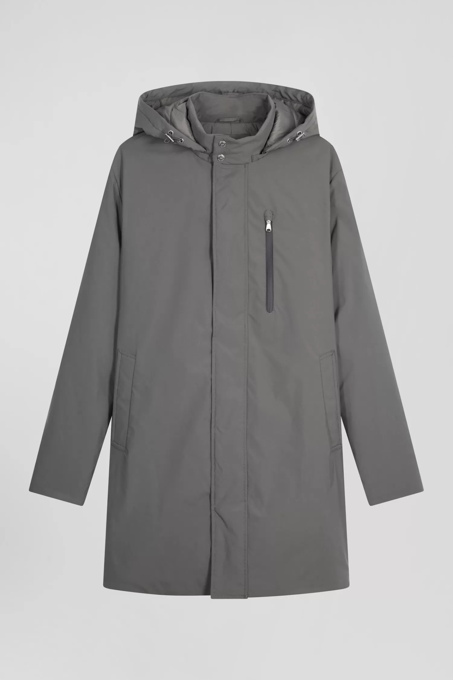 Eden Park Grey hooded parka< Coats And Jackets