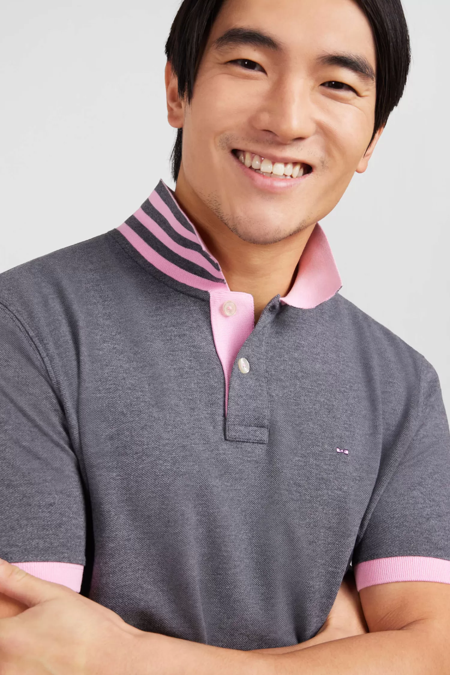 grey_pima_cotton_polo_with_contrasting_accents_3.webp Eden Park Grey pima cotton polo with contrasting accents< Polos