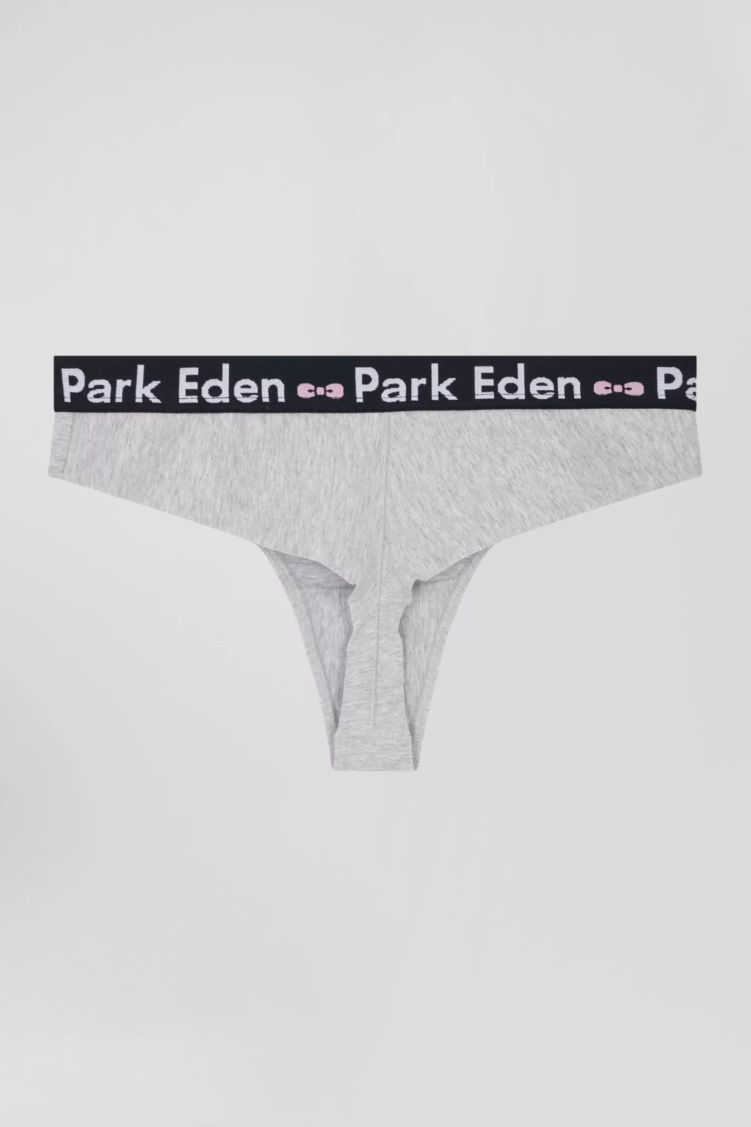 Eden Park Grey stretch cotton jersey thong<Women Underwear
