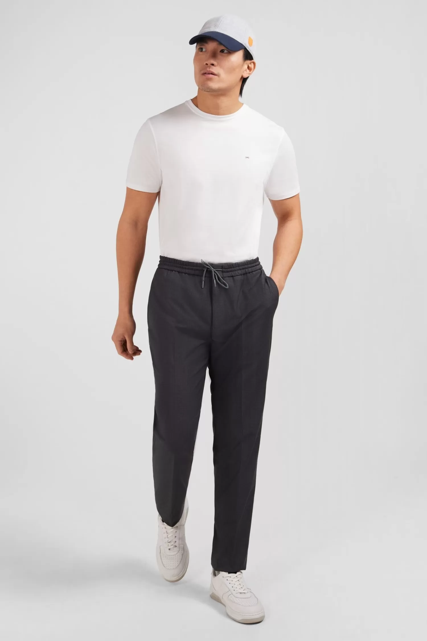 Eden Park Grey trousers with elasticated waist< Pants