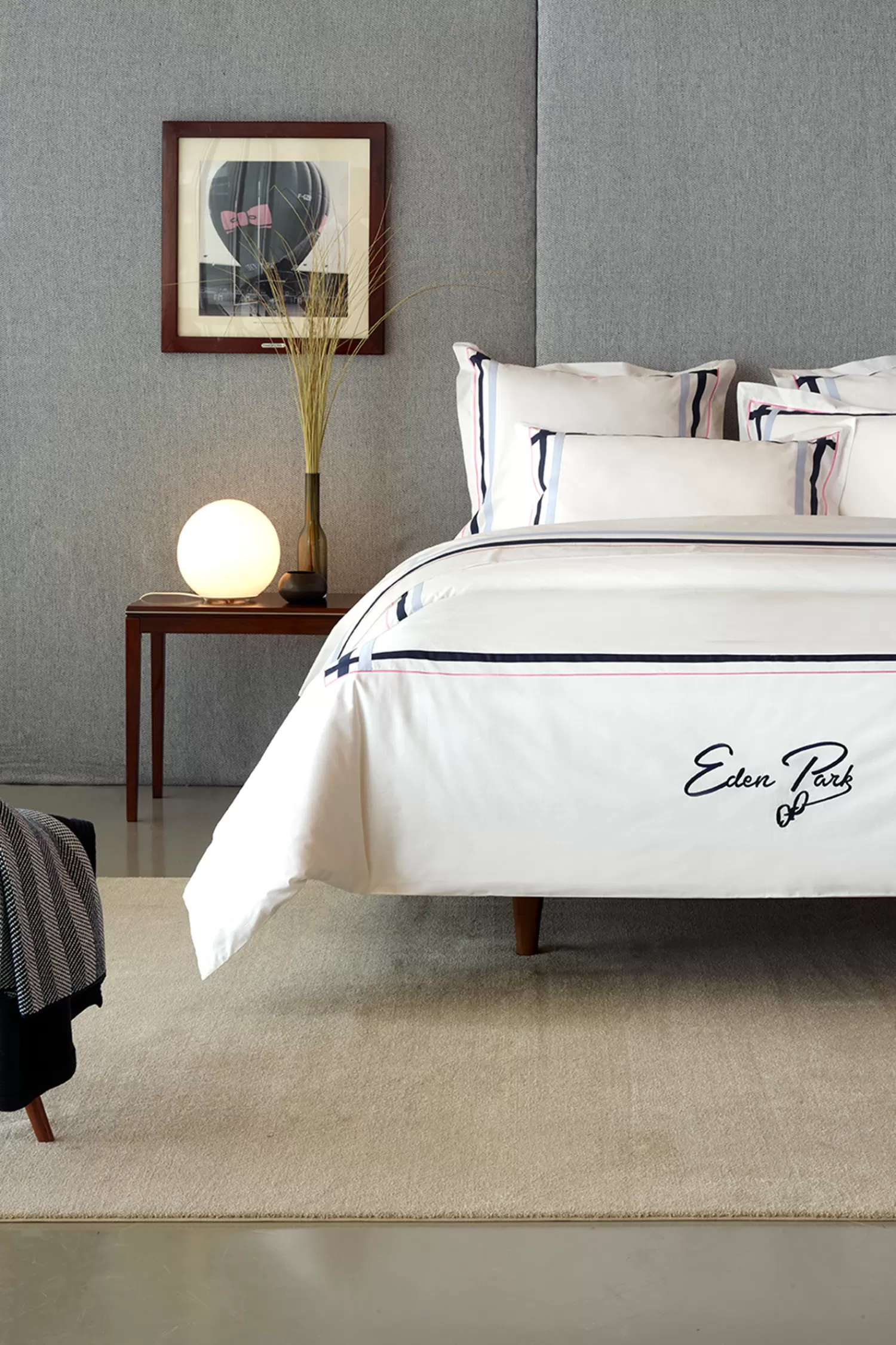 Eden Park Housse de couette marine, ciel et rose - Talavalu< Duvet Covers