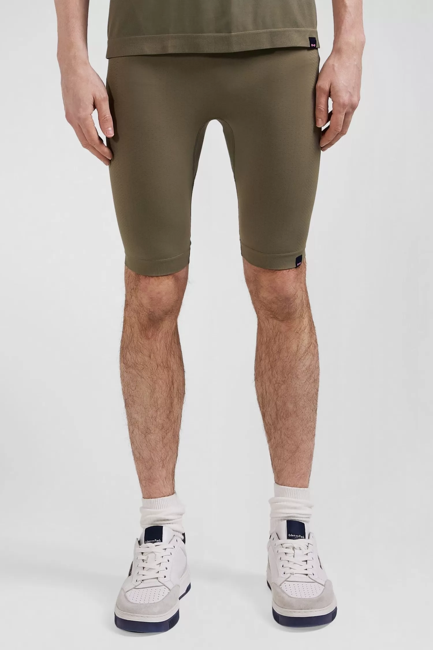 Eden Park Khaki green stretch sports cycling shorts< Shorts And Bermudas