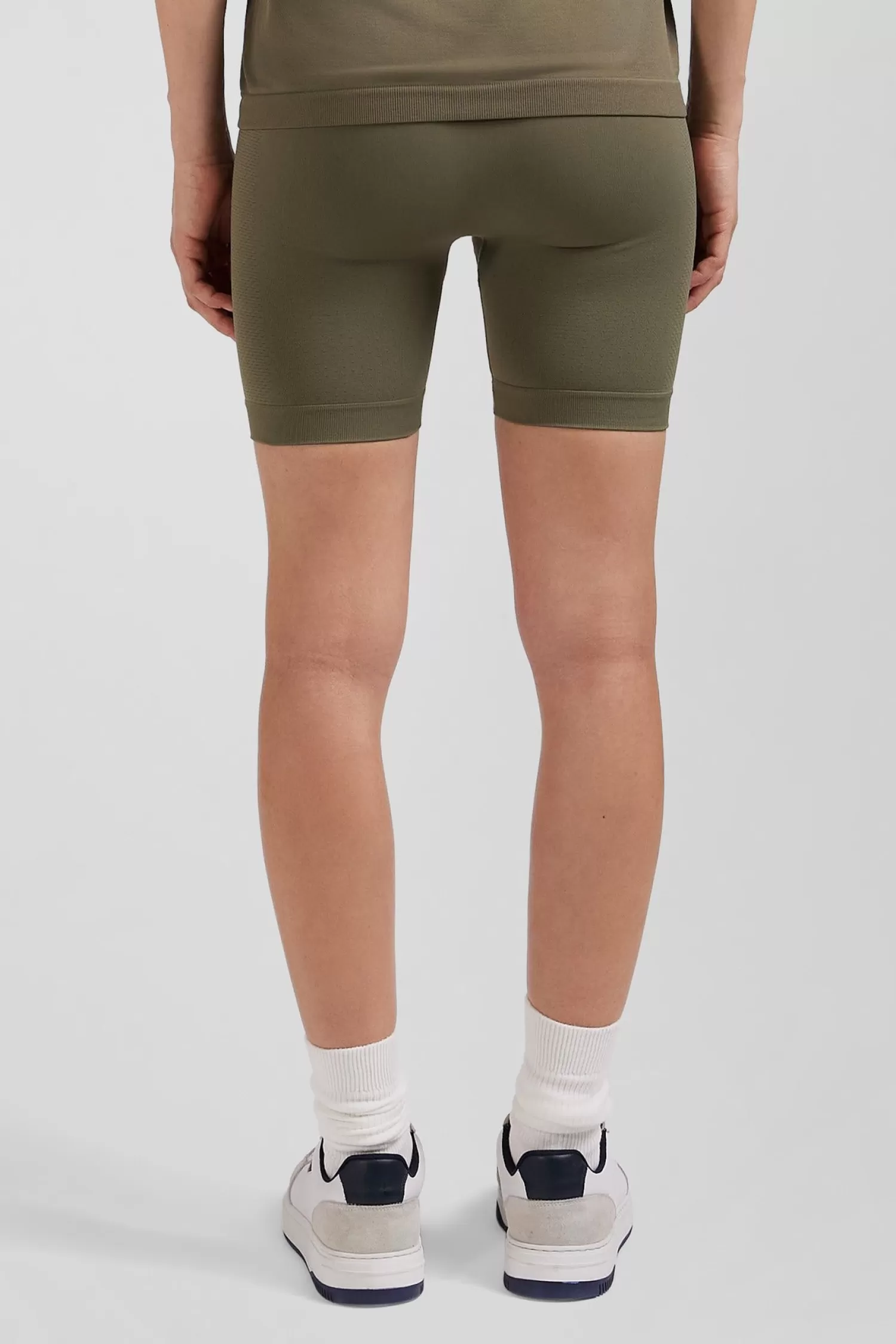 khaki_green_stretch_sports_cycling_shorts_3.webp Eden Park Khaki green stretch sports cycling shorts<Women Pants