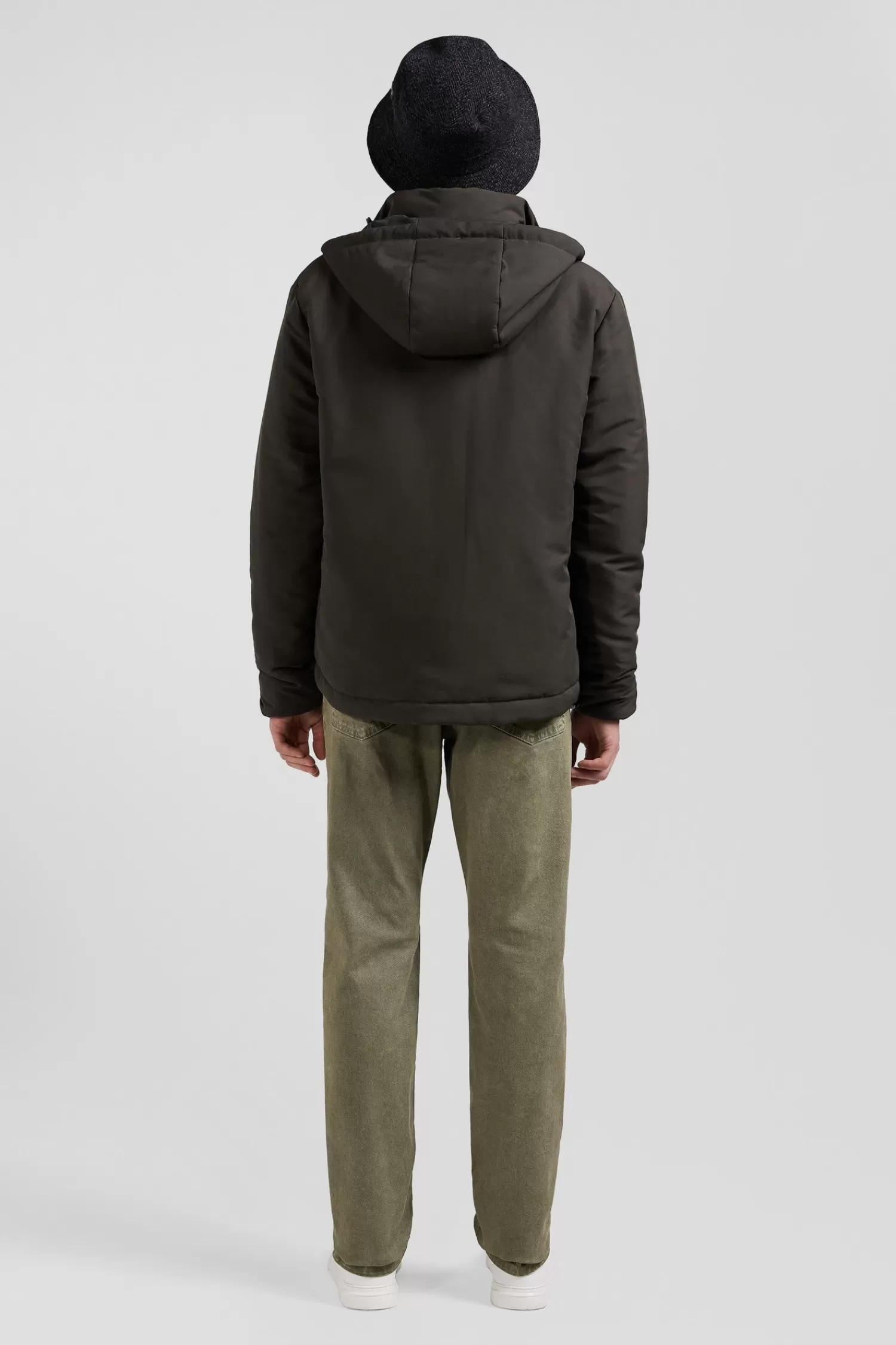 khaki_hooded_zipup_jacket_5.webp Eden Park Khaki hooded zip-up jacket< Coats And Jackets