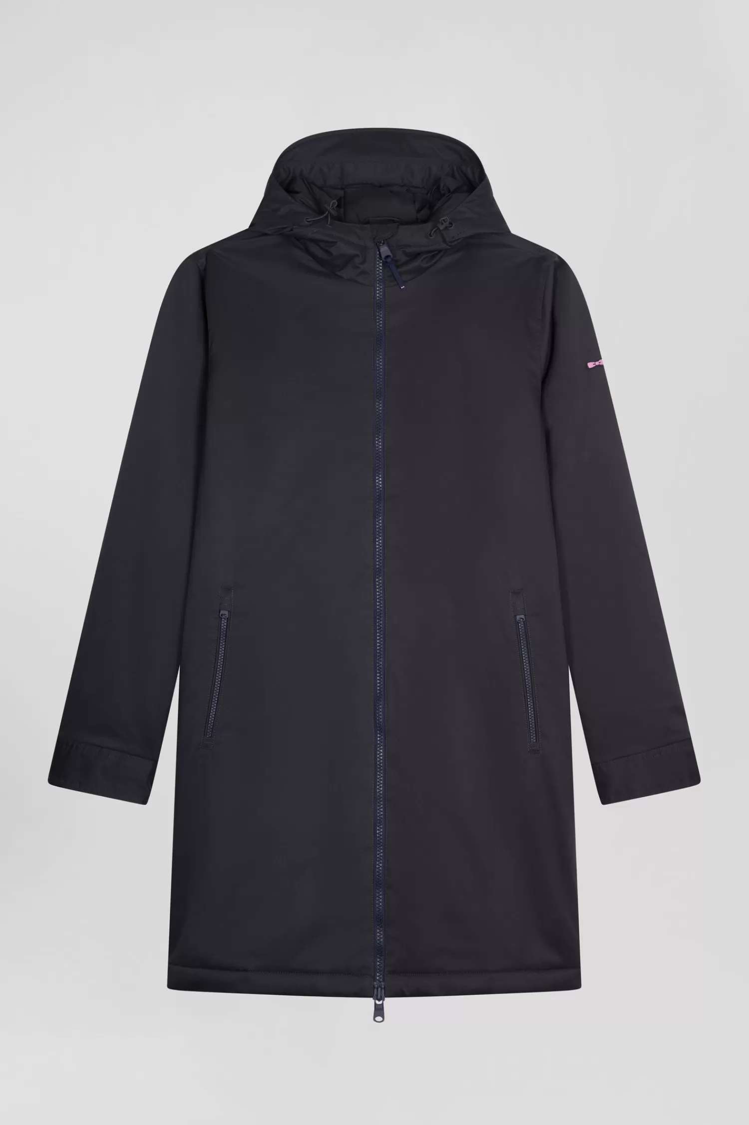 Eden Park Khaki long hooded nylon parka< Coats And Jackets