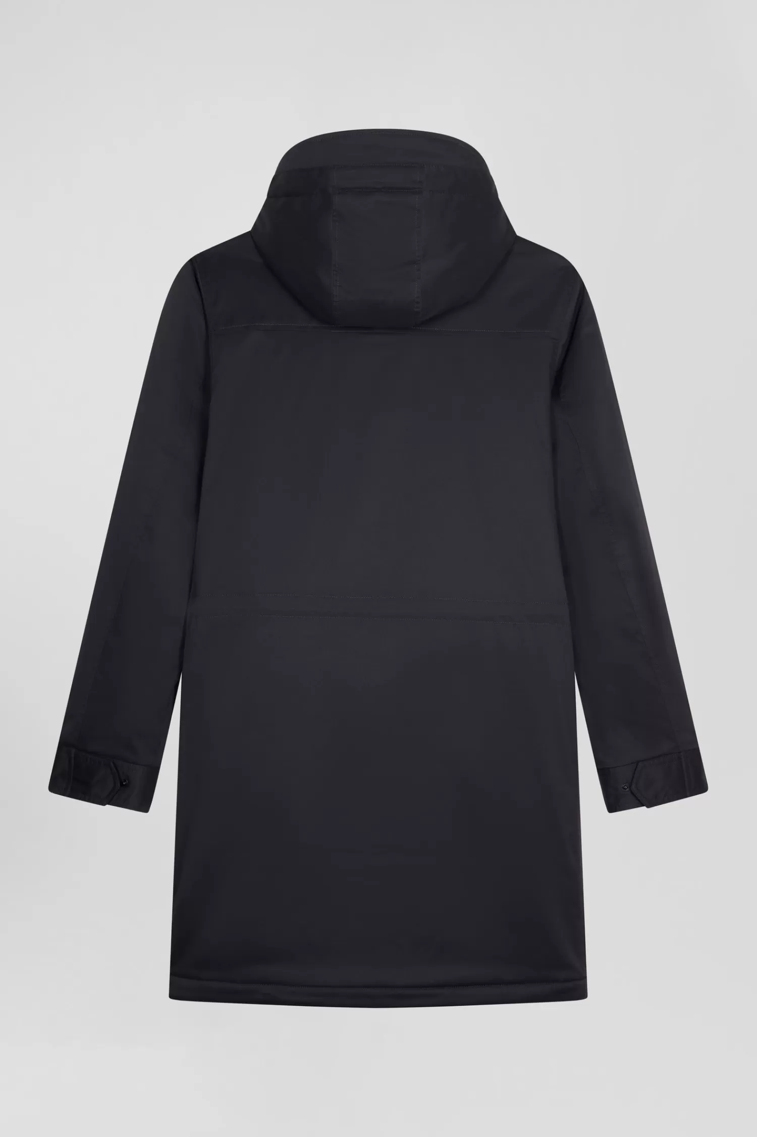 khaki_long_hooded_nylon_parka_3.webp Eden Park Khaki long hooded nylon parka< Coats And Jackets