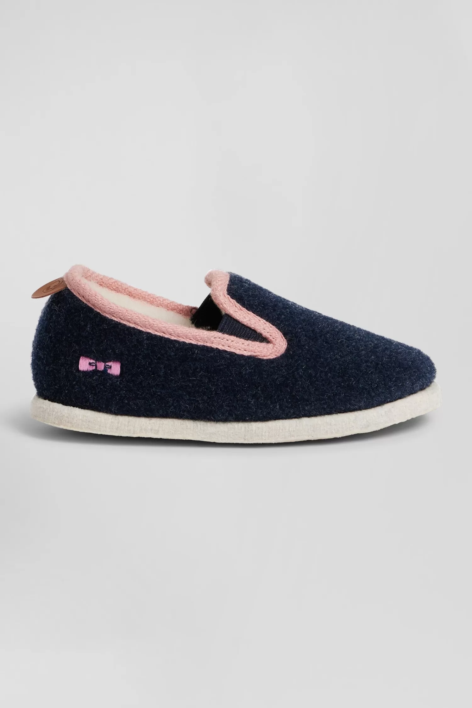 Eden Park Kids navy blue felt and shearling slippers<Kids Kids | Slippers
