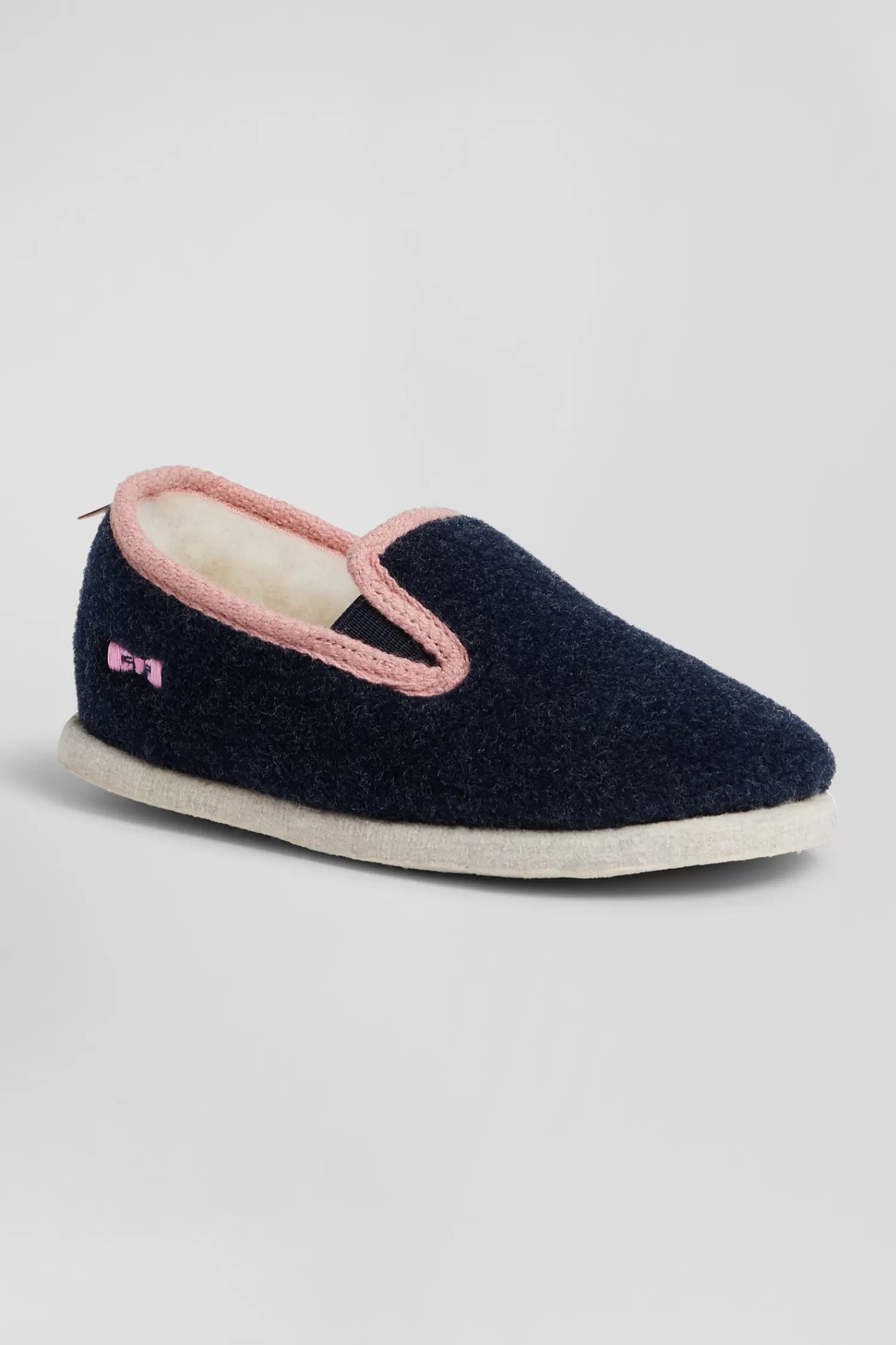 Eden Park Kids navy blue felt and shearling slippers<Kids Kids | Slippers