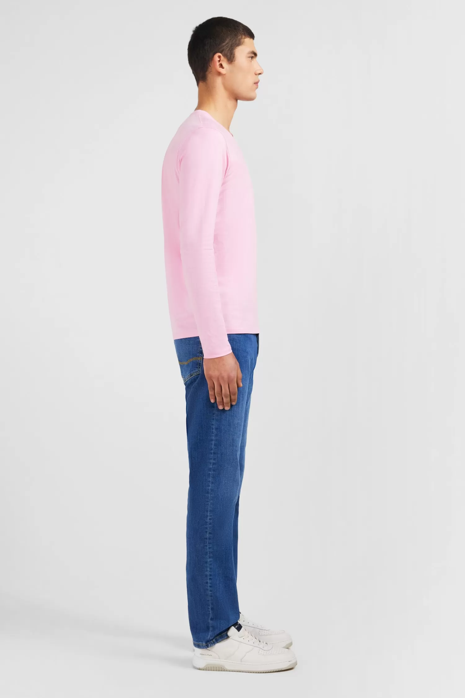 long_sleeved_pink_v_neck_tshirt_5.webp Eden Park Long sleeved pink V neck t-shirt< T-shirts