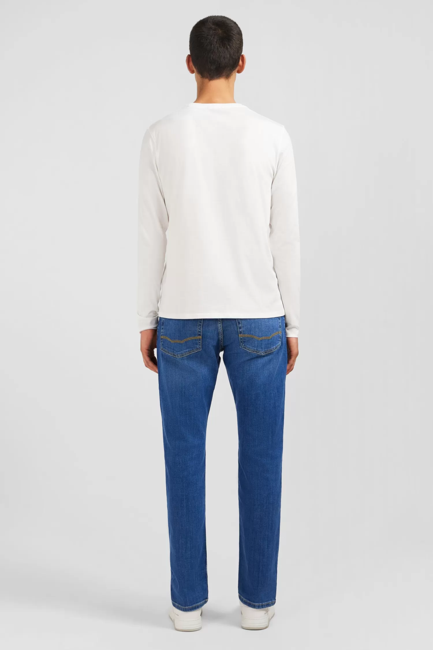 Eden Park Long sleeved white cotton t-shirt< T-shirts