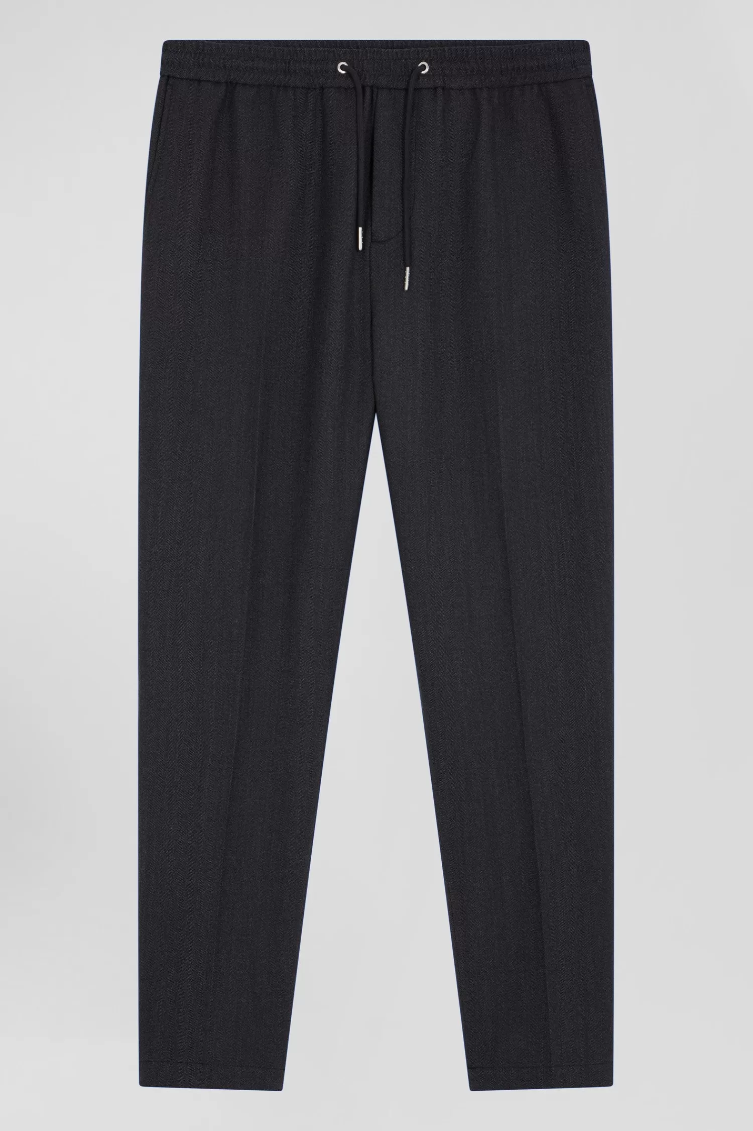 Eden Park Modern anthracite grey elastic waist trousers< Pants