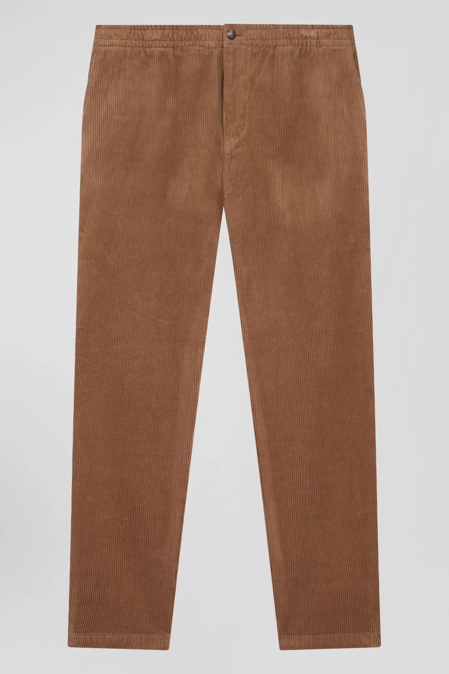 Eden Park Modern camel stretch cotton elastic waist trousers< Pants