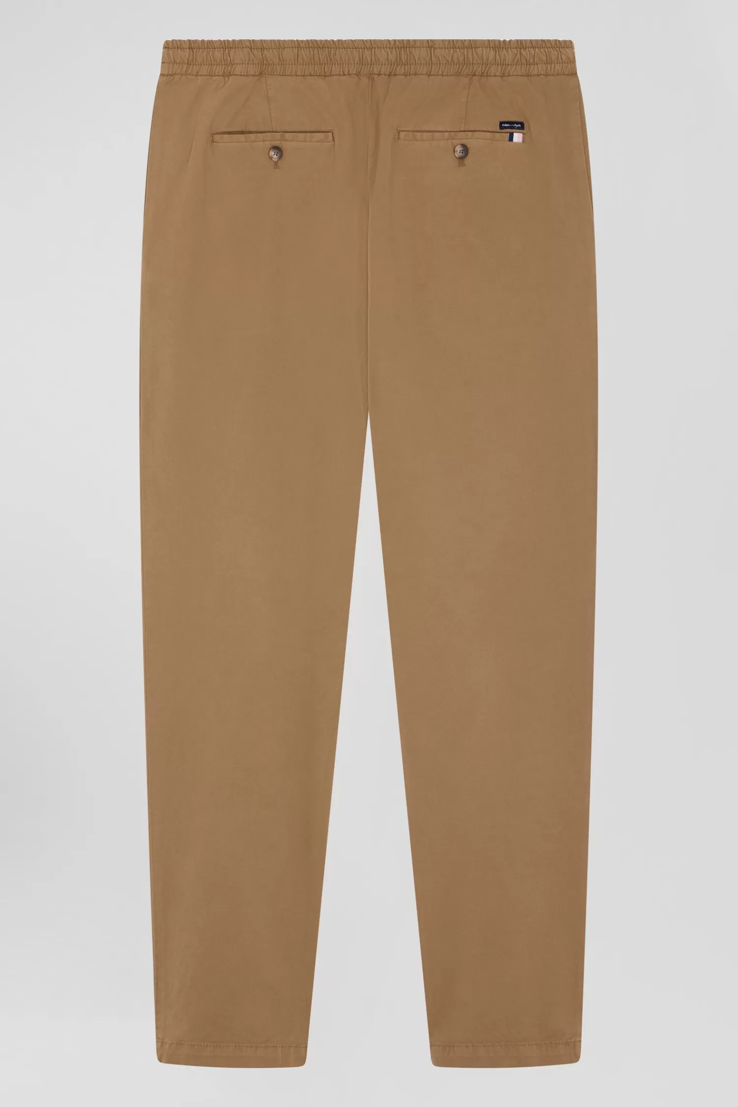 Eden Park Modern camel stretch cotton elastic waist trousers< Pants