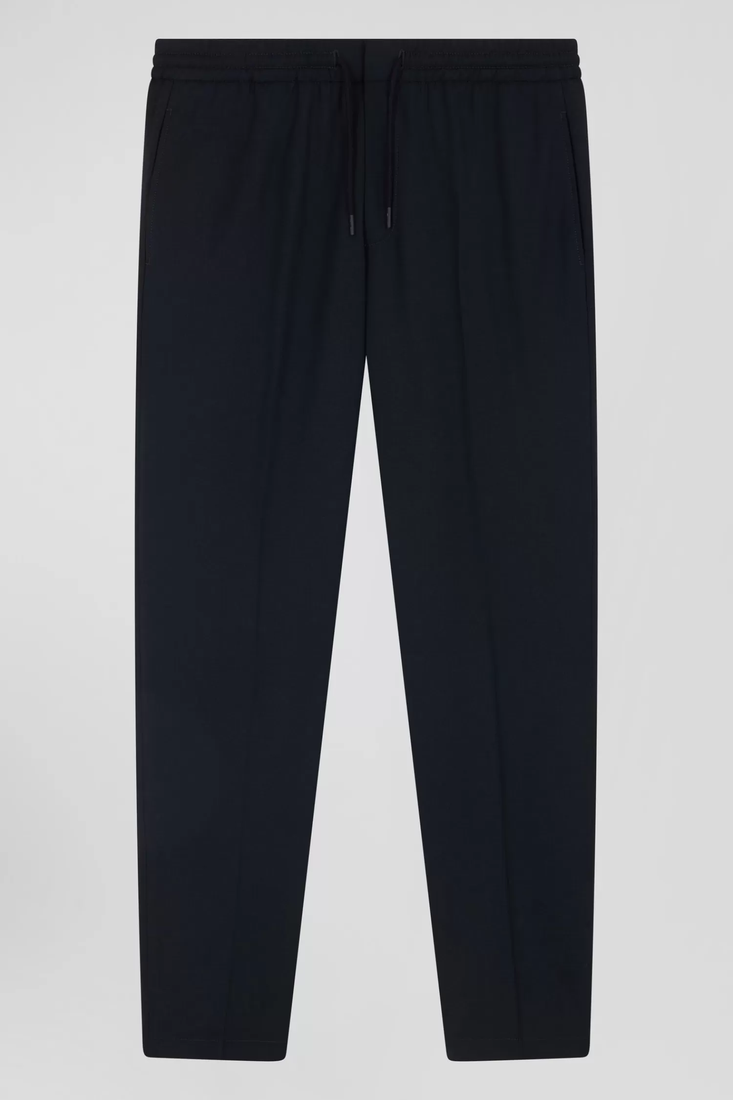 Eden Park Modern khaki stretch wool elastic waist trousers< Pants
