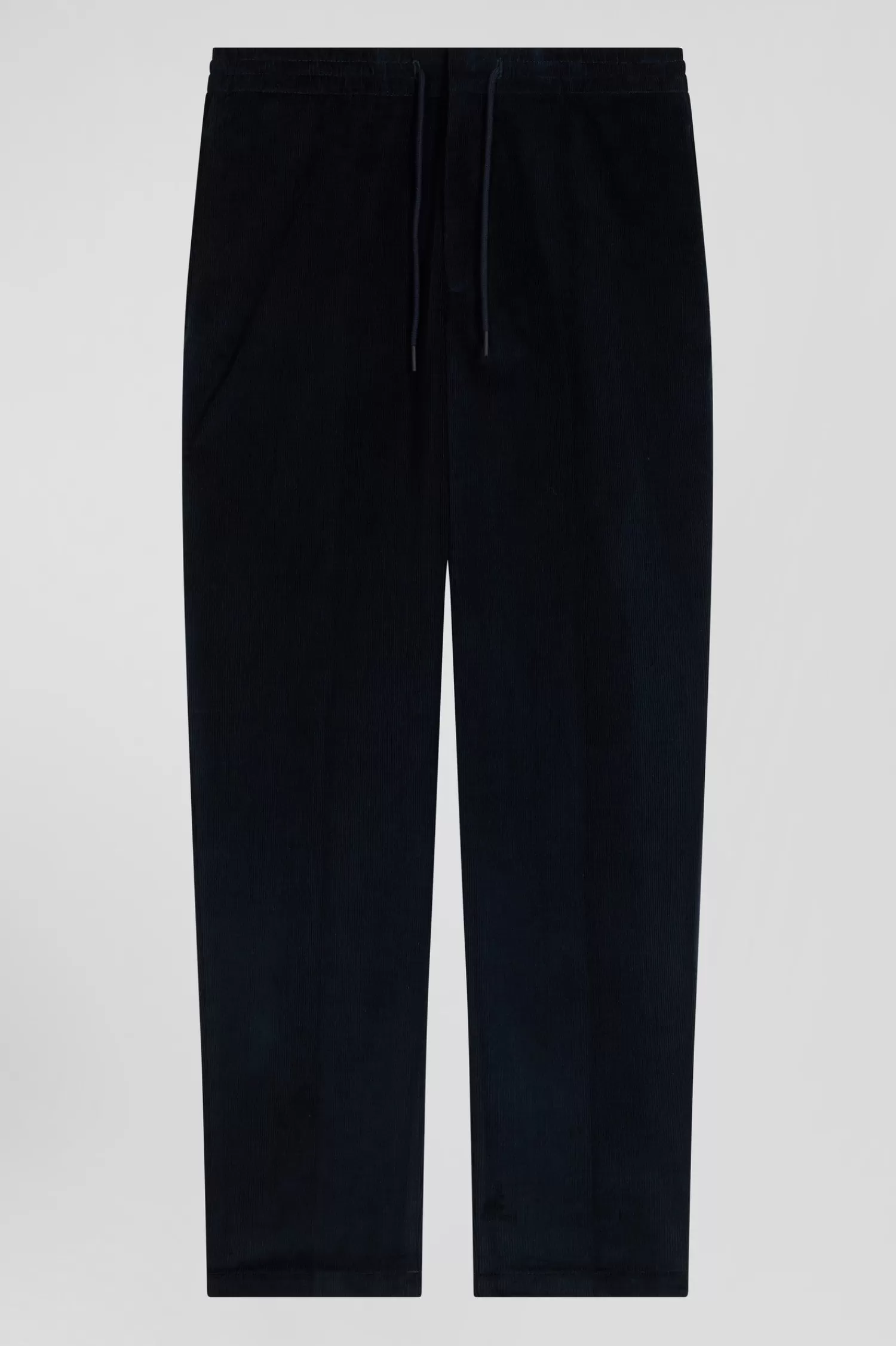 Eden Park Modern navy blue elastic waist corduroy trousers< Pants