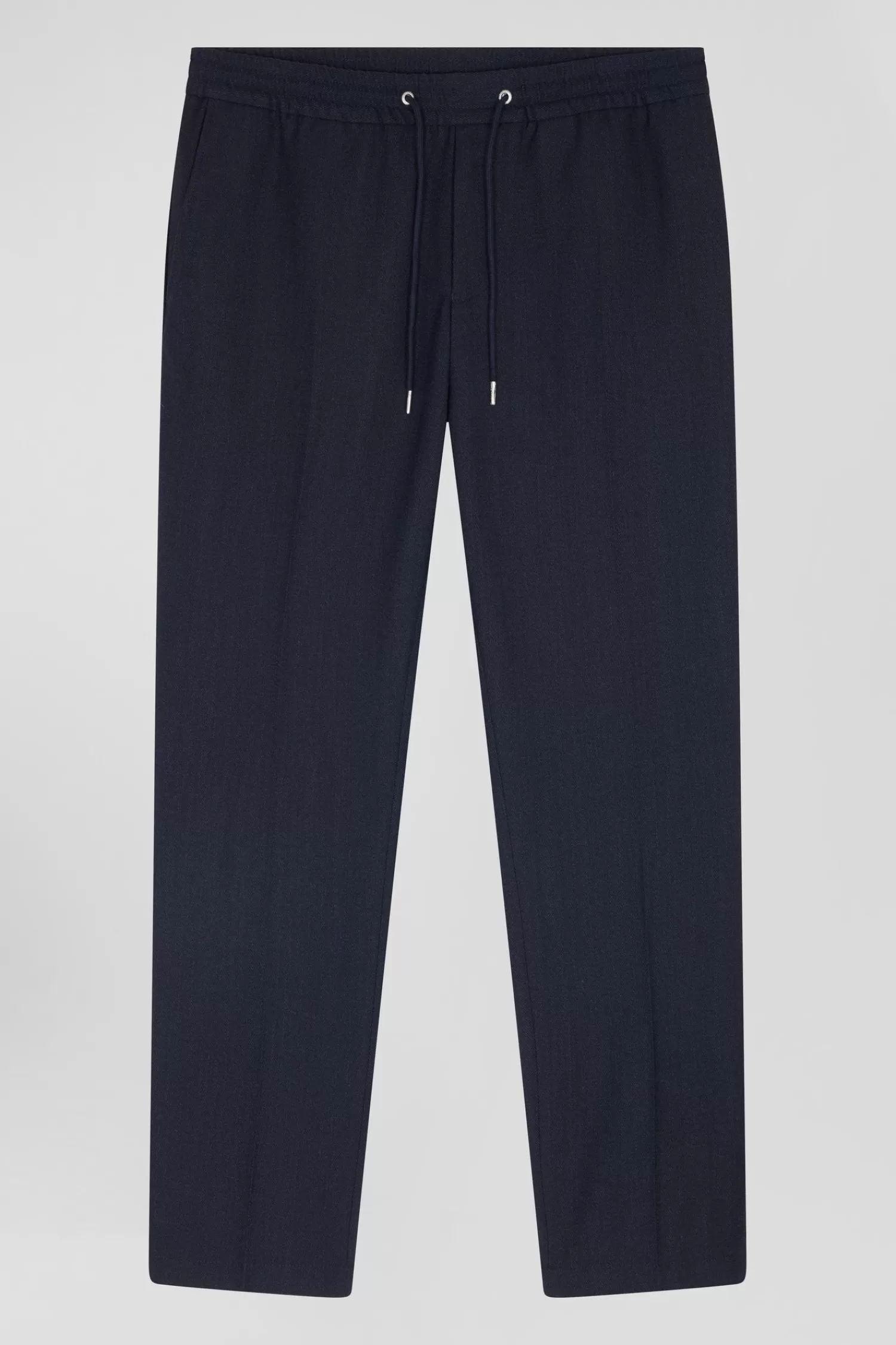 Eden Park Modern navy blue elastic waist trousers< Pants