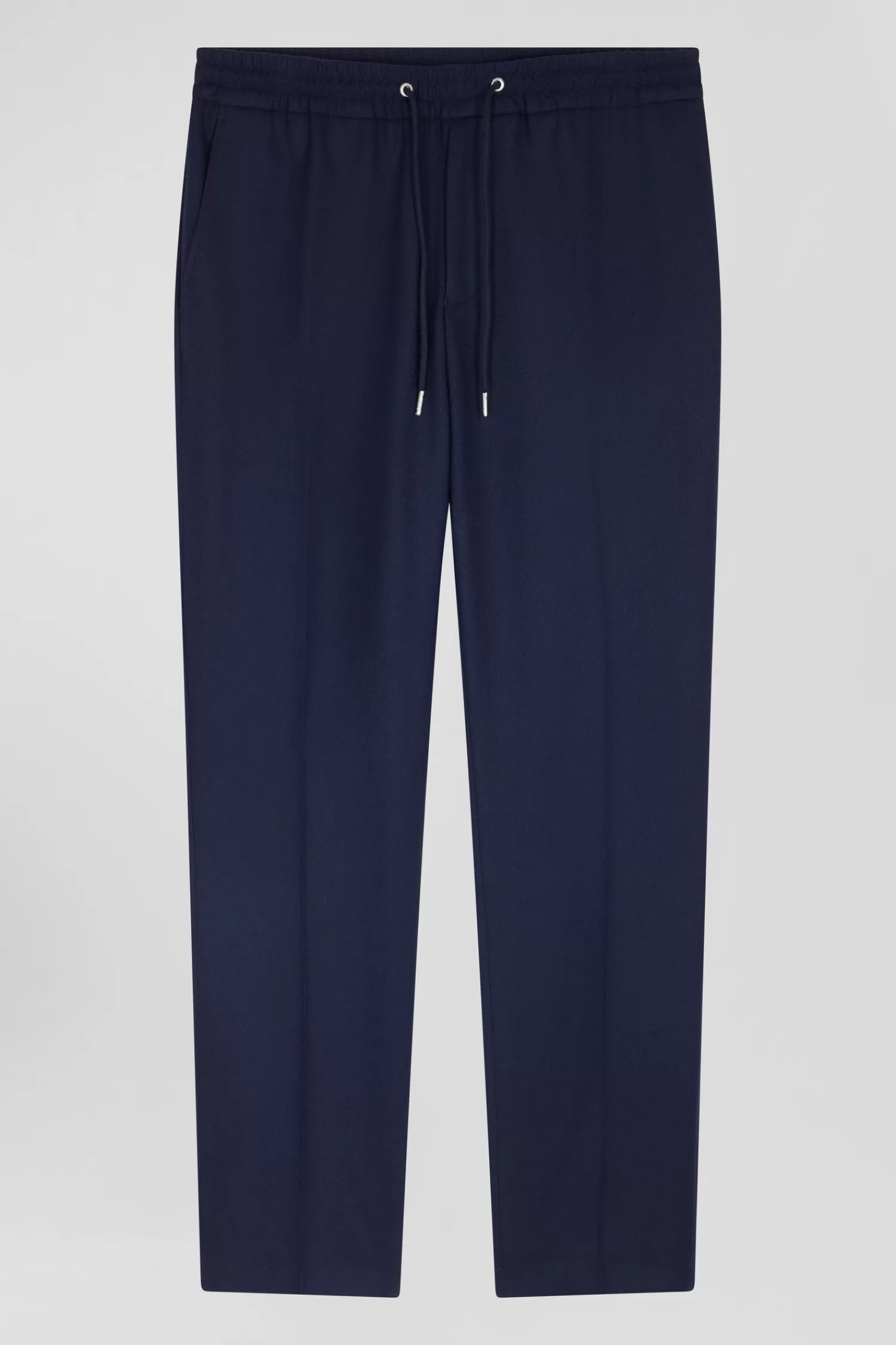 Eden Park Modern navy blue elastic waist trousers< Pants