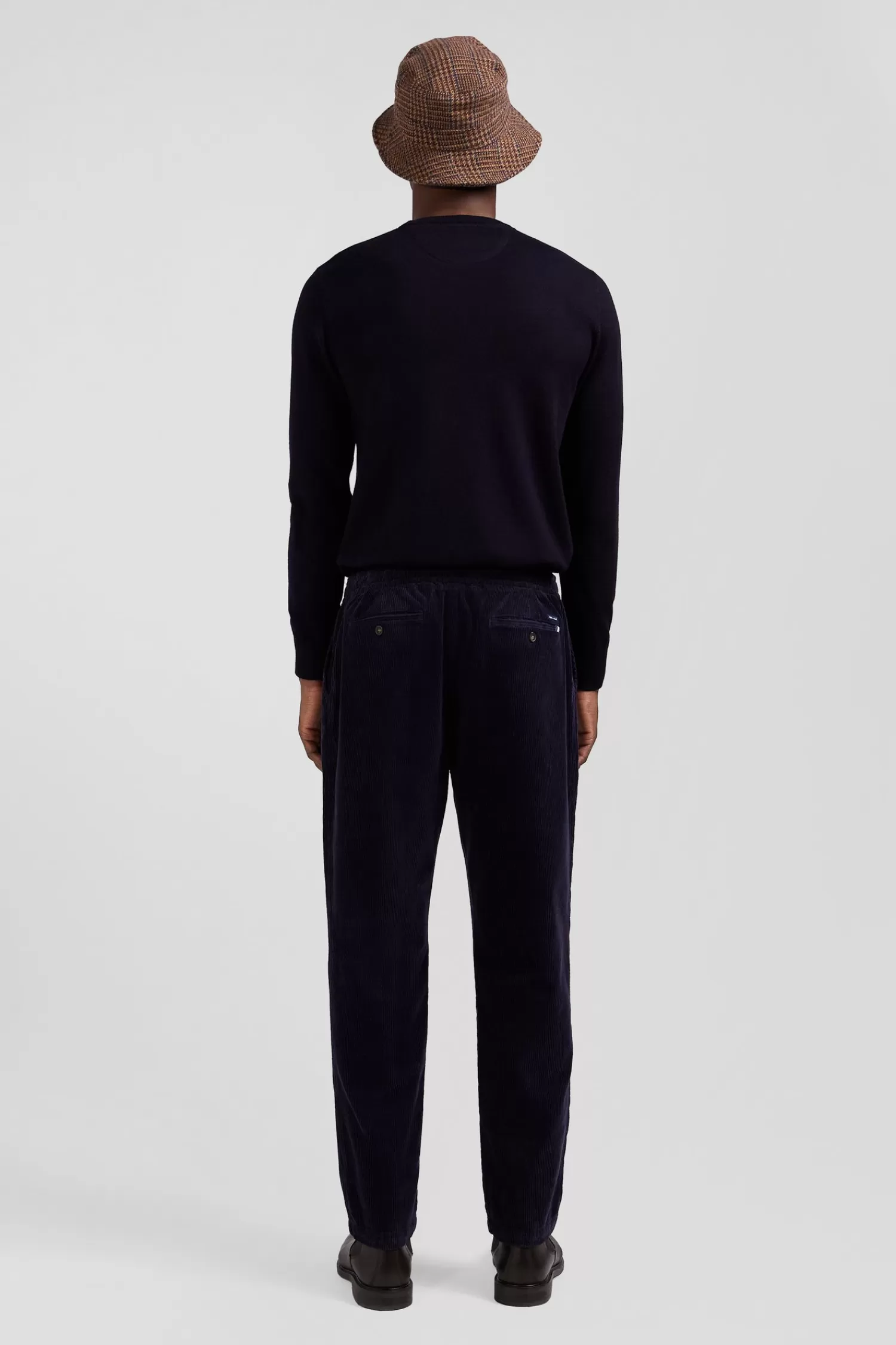 modern_navy_blue_stretch_cotton_elastic_waist_trousers_5.webp Eden Park Modern navy blue stretch cotton elastic waist trousers< Pants