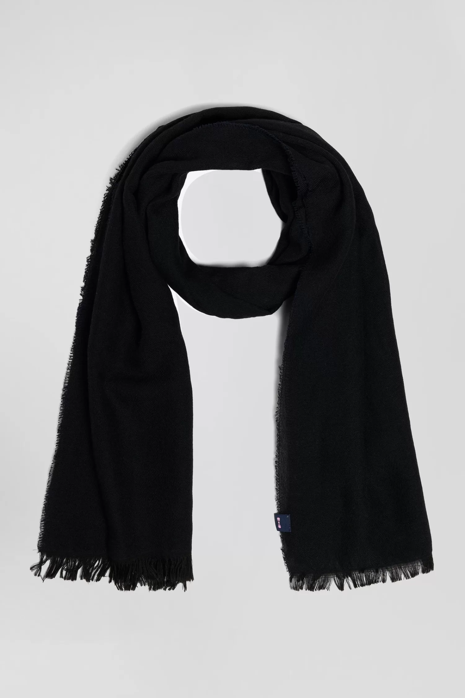 Eden Park Mottled navy blue mixed cotton scarf< Scarves And Wraps