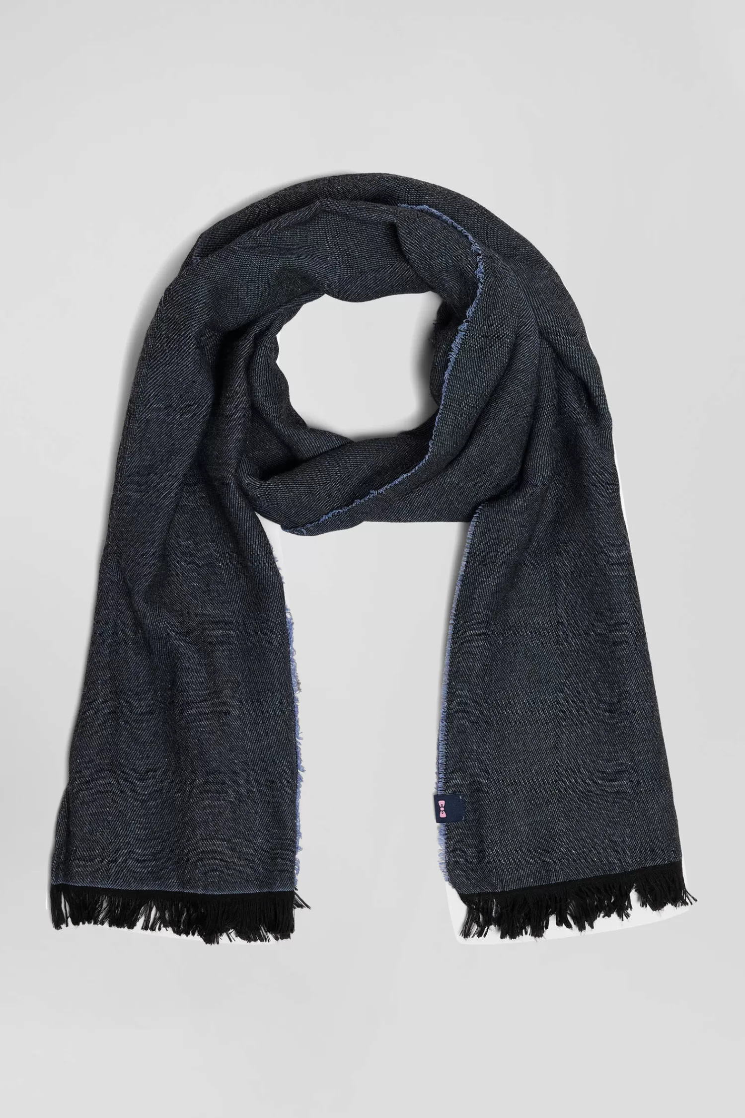 Eden Park Mottled sky blue mixed cotton scarf< Scarves And Wraps