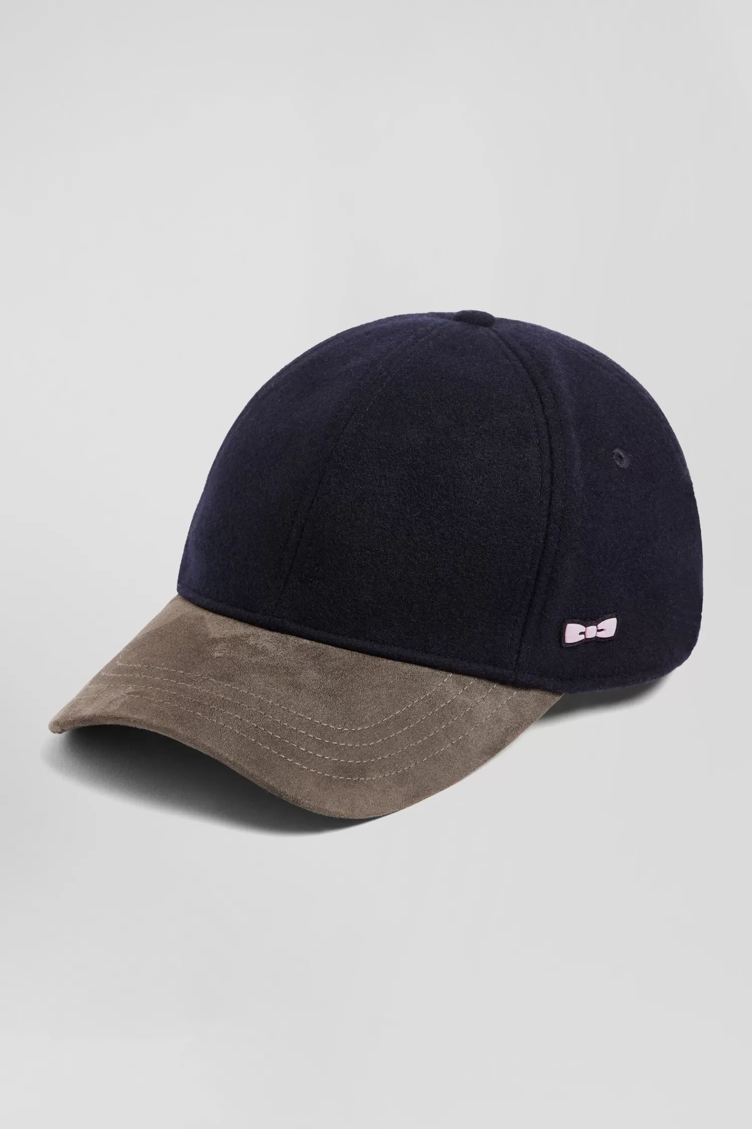 Eden Park Navy blue and grey wool felt cap< Caps
