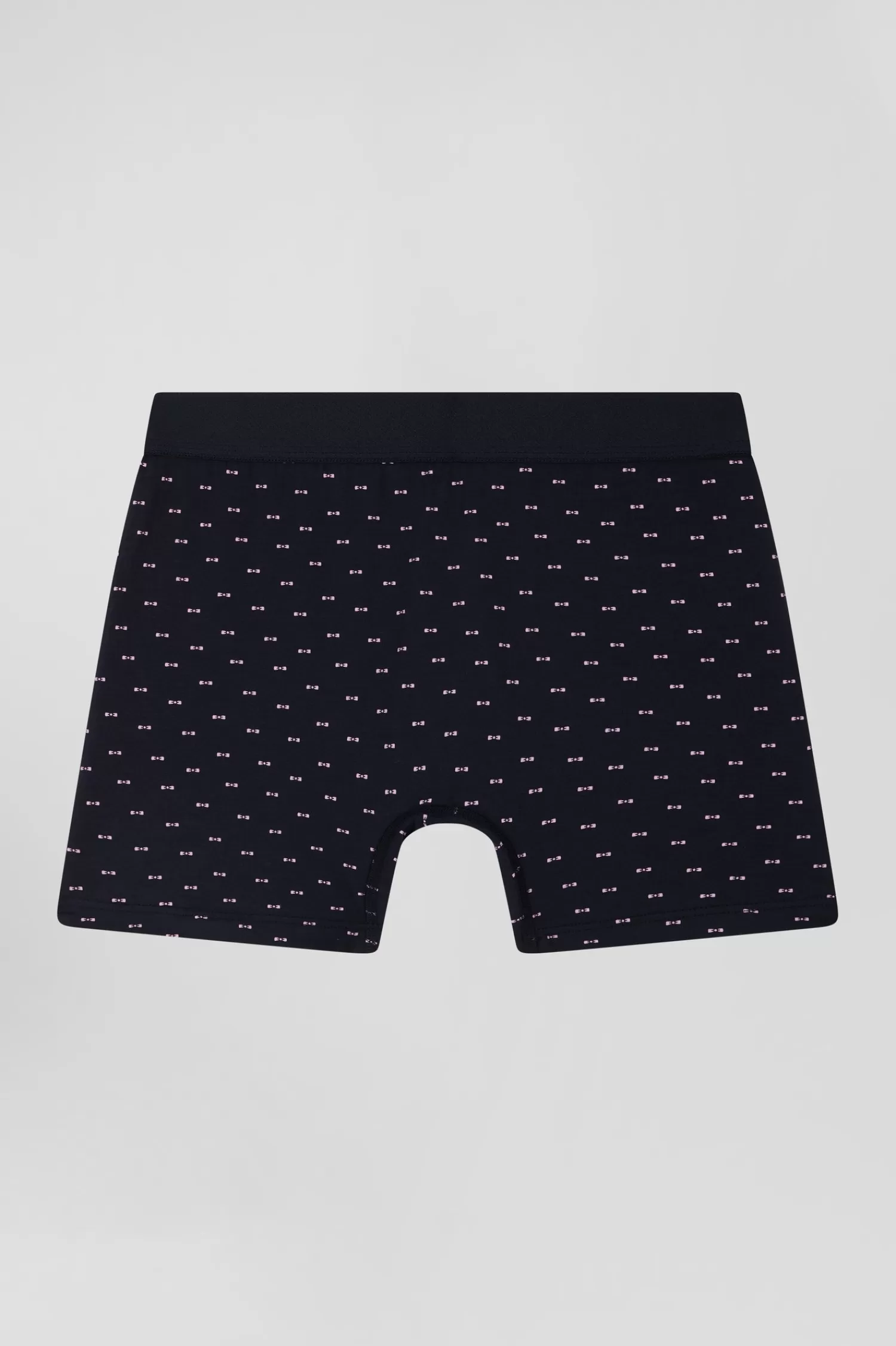 Eden Park Navy blue and pink stretch cotton boxers with micro bow tie pattern< Underwear