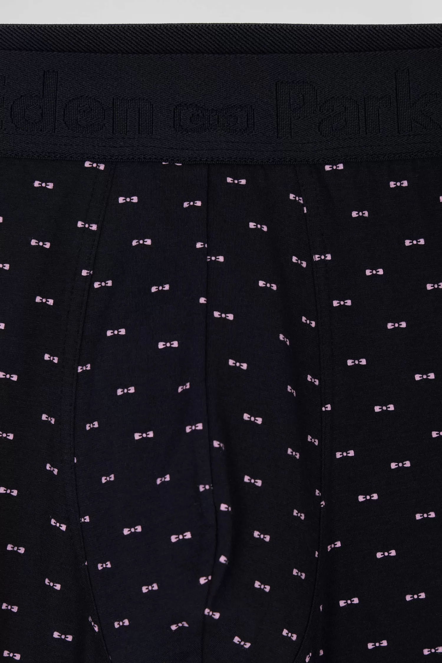Eden Park Navy blue and pink stretch cotton boxers with micro bow tie pattern< Underwear