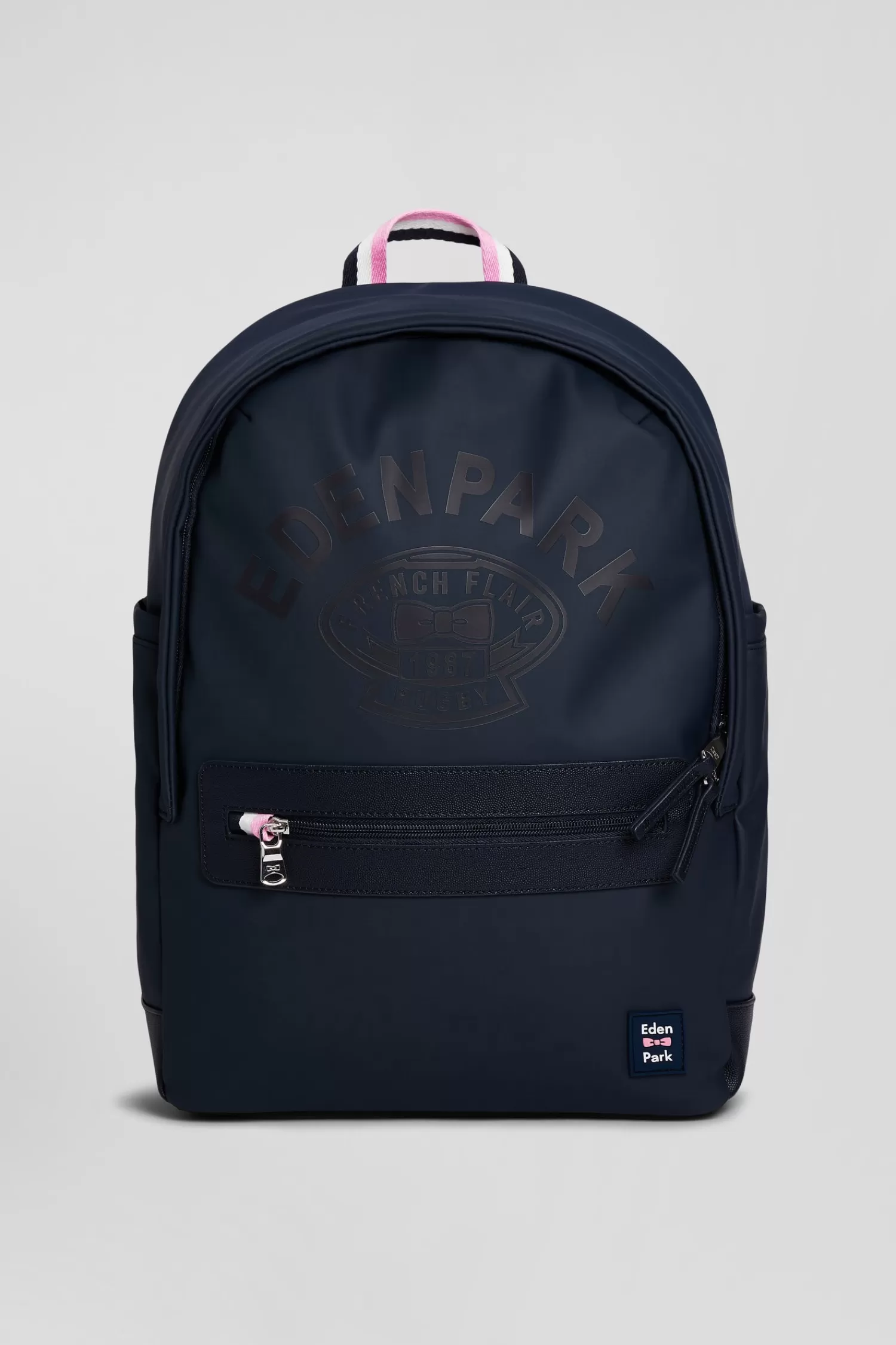 Eden Park Navy blue backpack with rugby screen-print< Backpacks