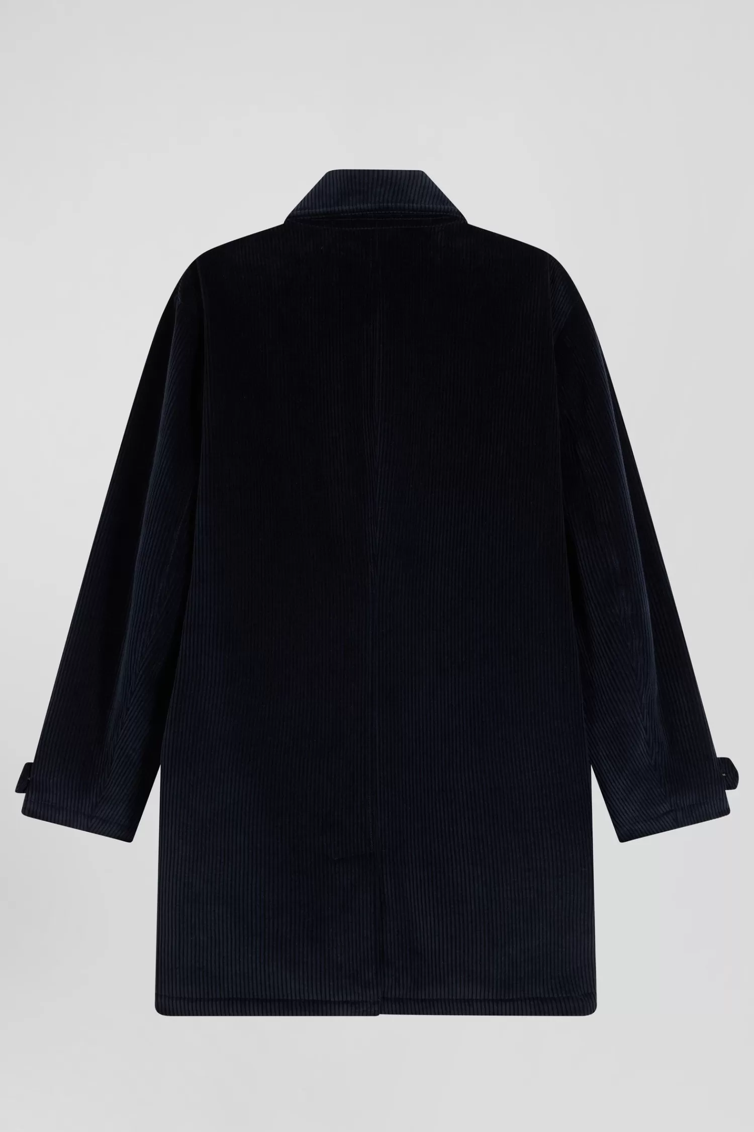 navy_blue_checkered_cotton_blend_coat_3.webp Eden Park Navy blue checkered cotton blend coat< Coats And Jackets